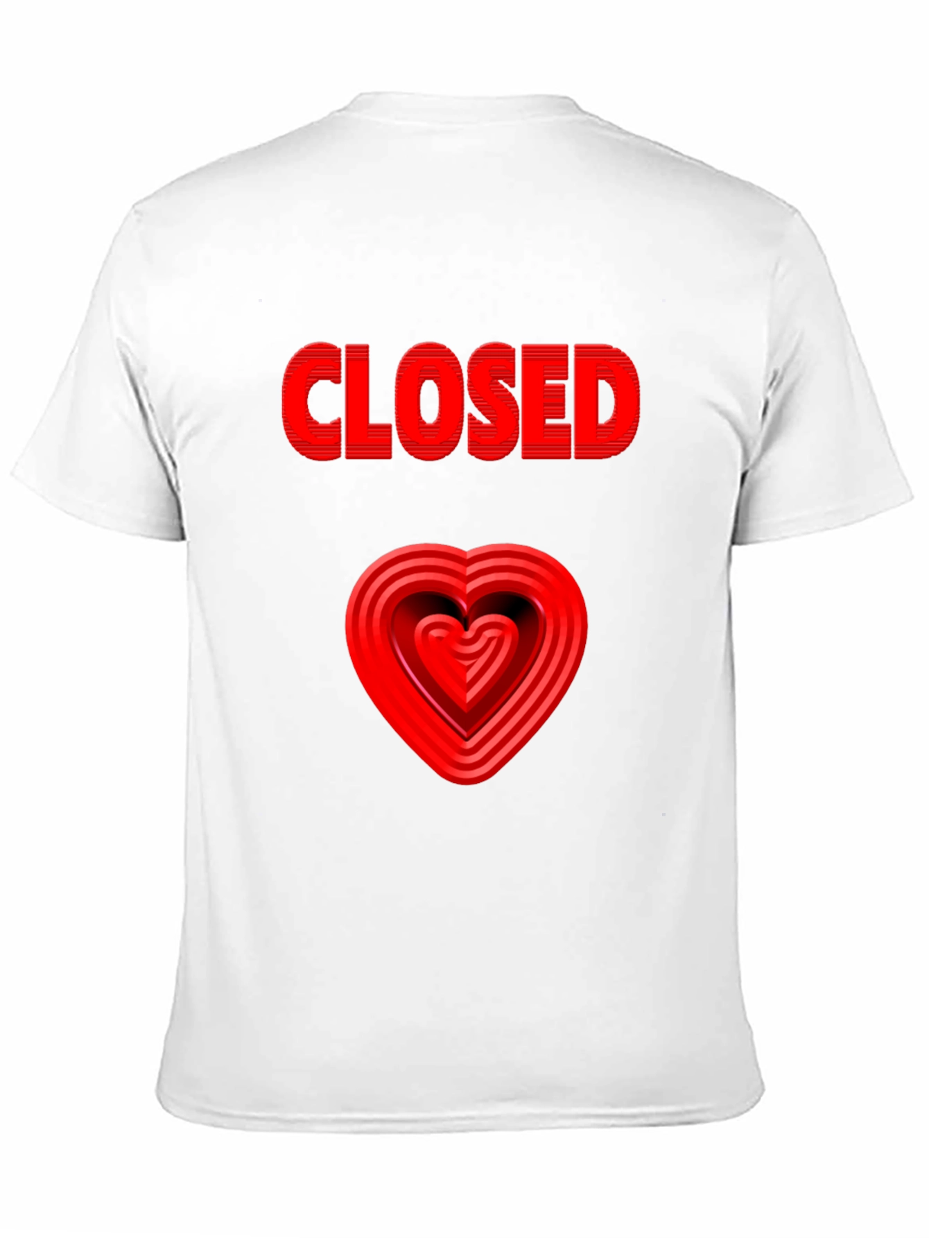 Black Closed Heart Graphic Tee - Black Casual T-Shirt view 11