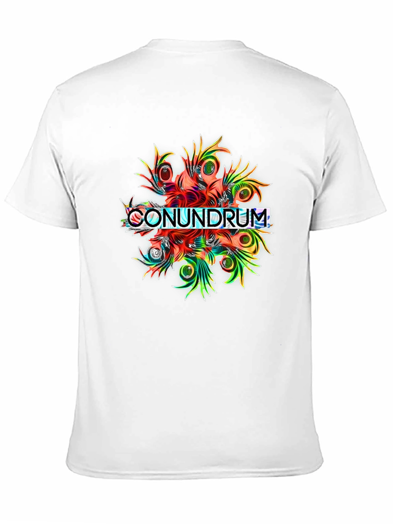 Black Conundrum Graphic Print Black T-Shirt view 11