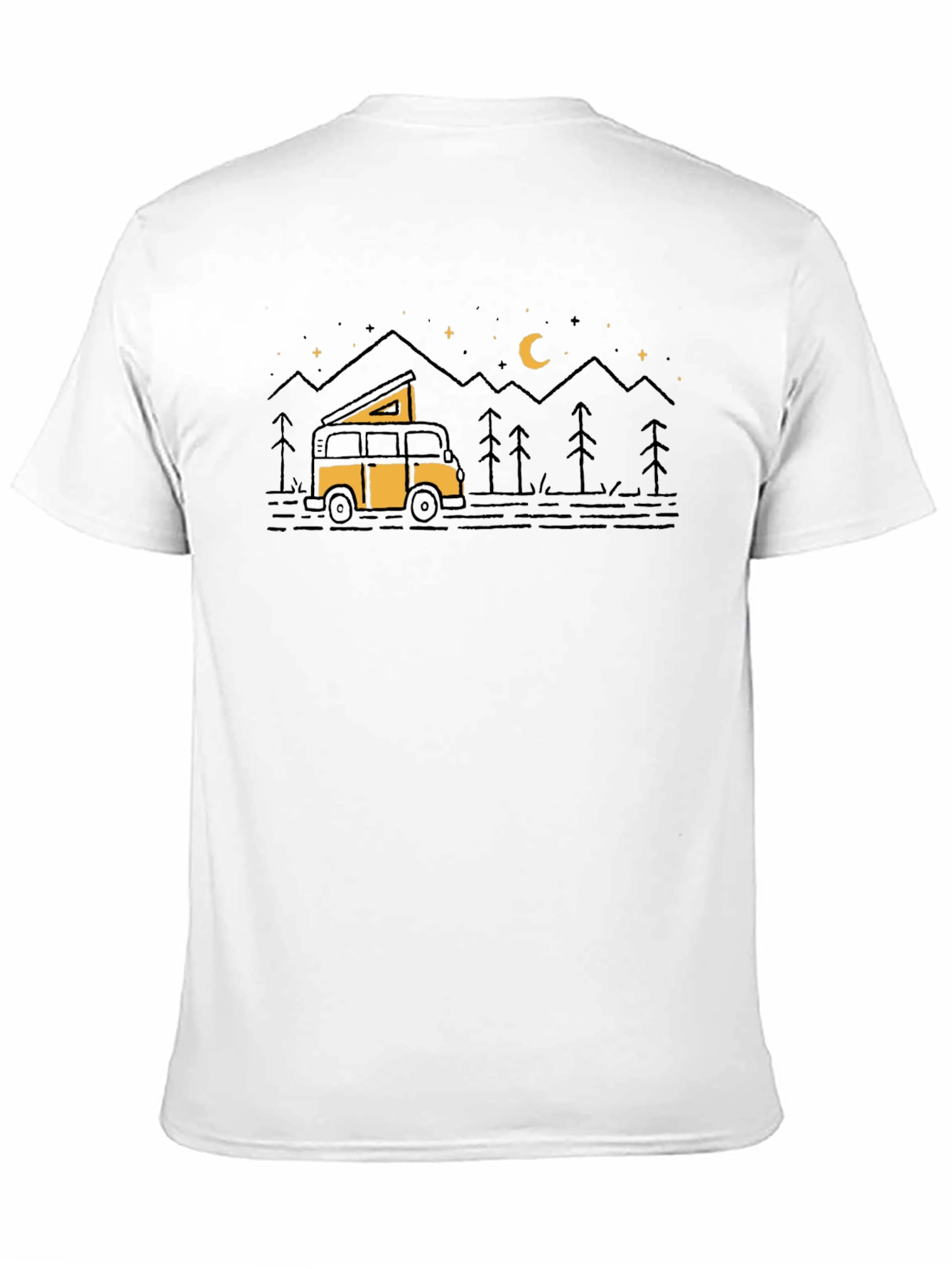 Black Camper Van Graphic Tee - Adventure Awaits view 11