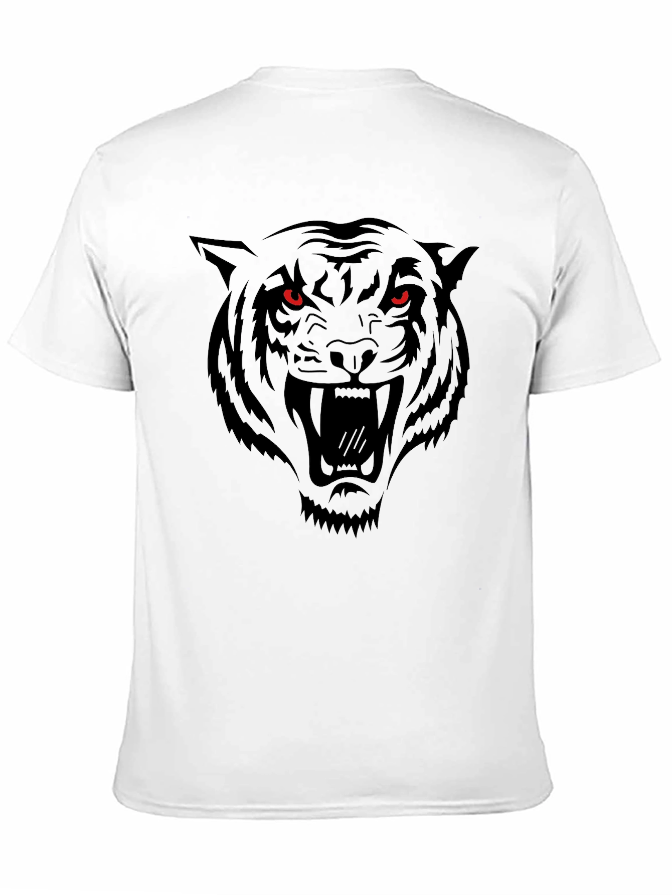 Black Men's Black Tiger Graphic Tee - Fierce Design view 11