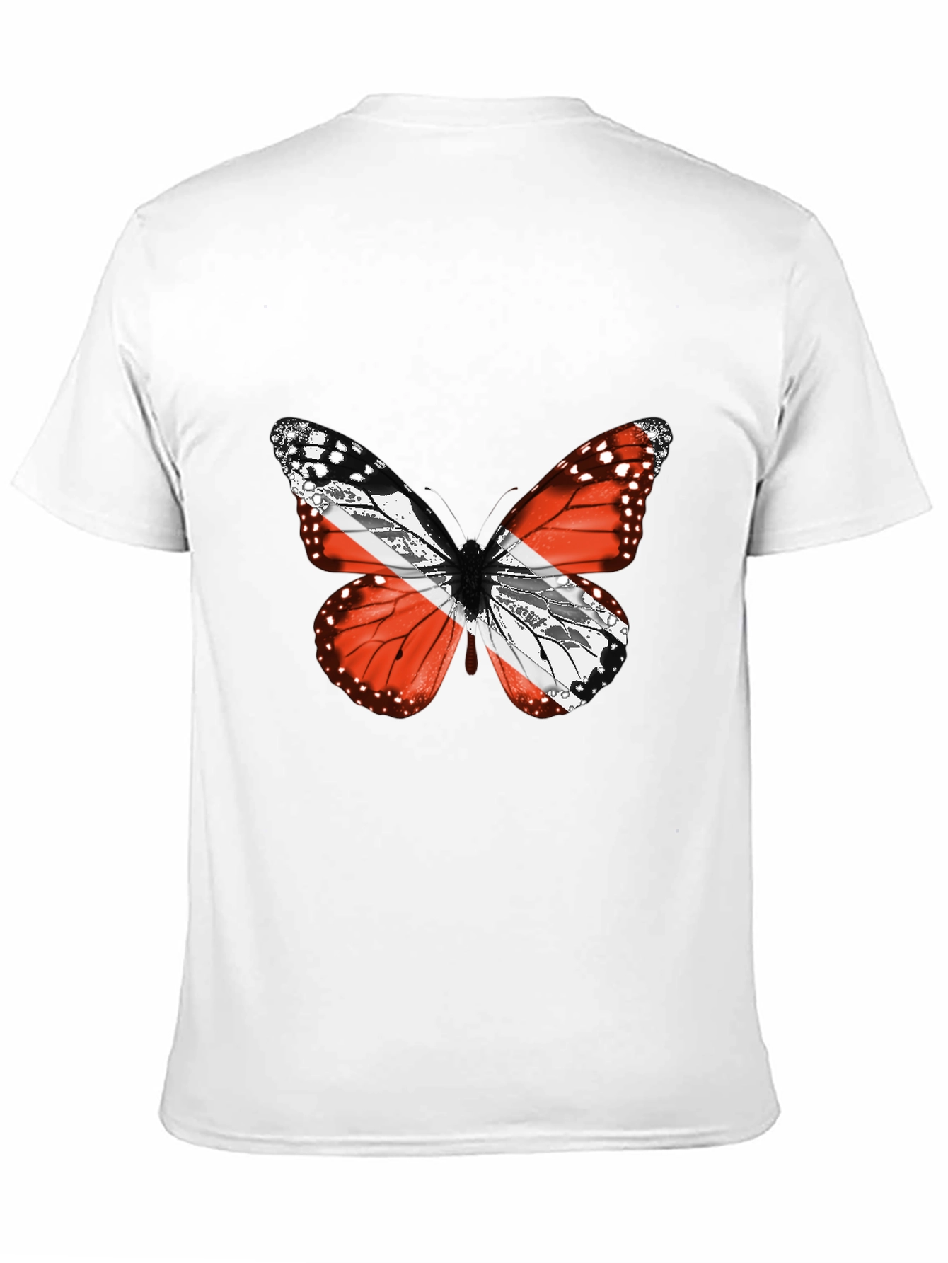 Black Butterfly Trinidad & Tobago Flag T-Shirt view 11
