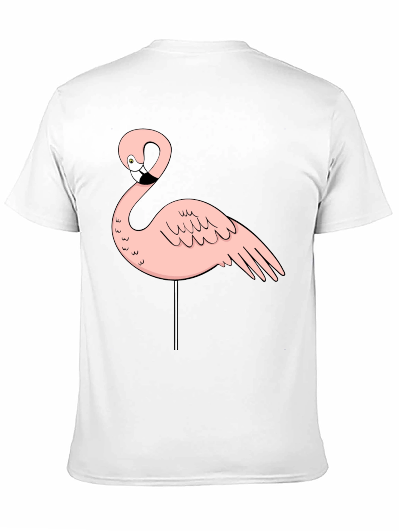 Flamingo Graphic Tee - Black Cotton Blend - 11
