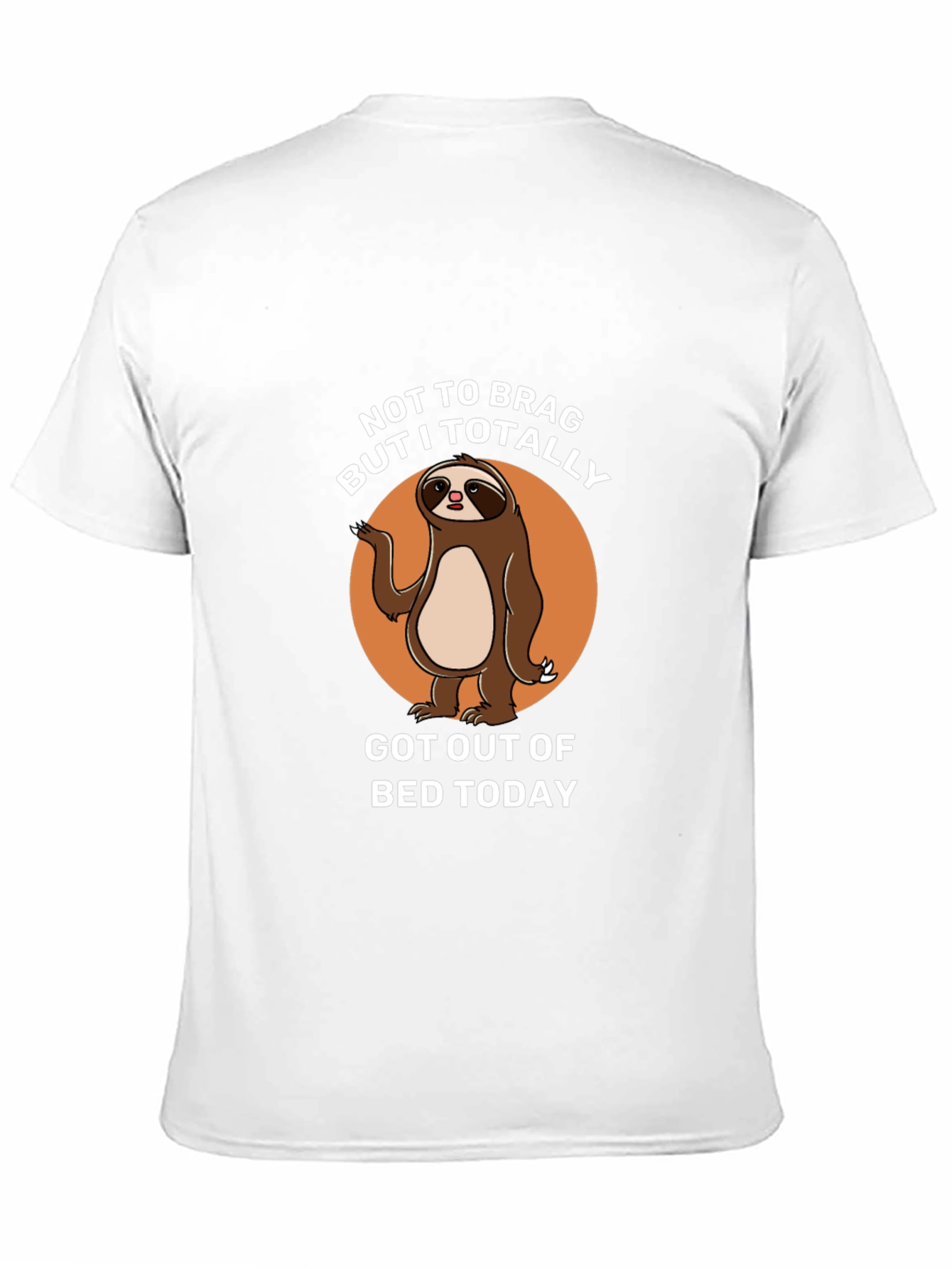 Black Funny Sloth Graphic Tee: Not To Brag T-Shirt view 11