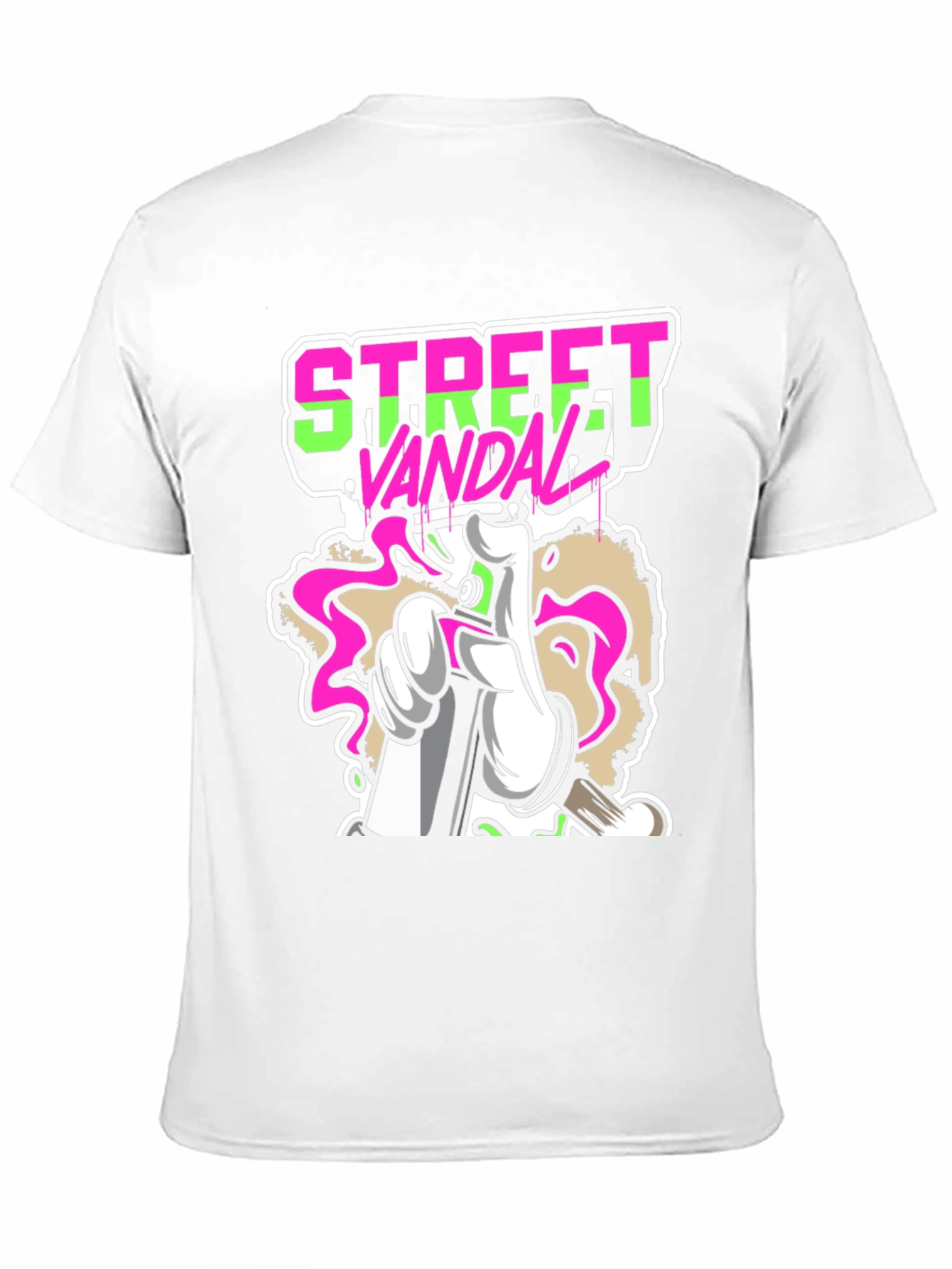 Black Street Vandal Graffiti Graphic Tee - Black view 11