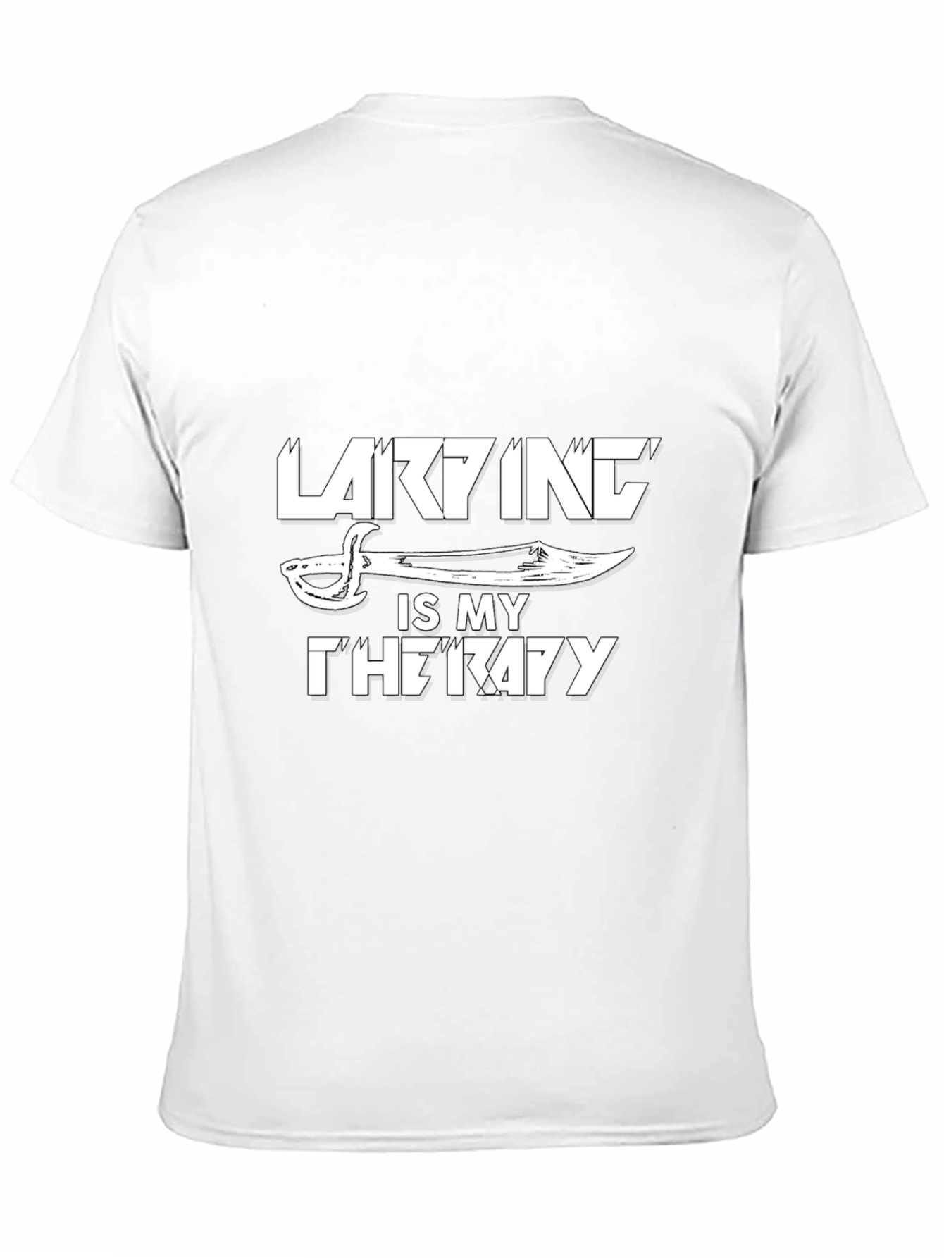 Black Larking is My Therapy Graphic T-Shirt view 11