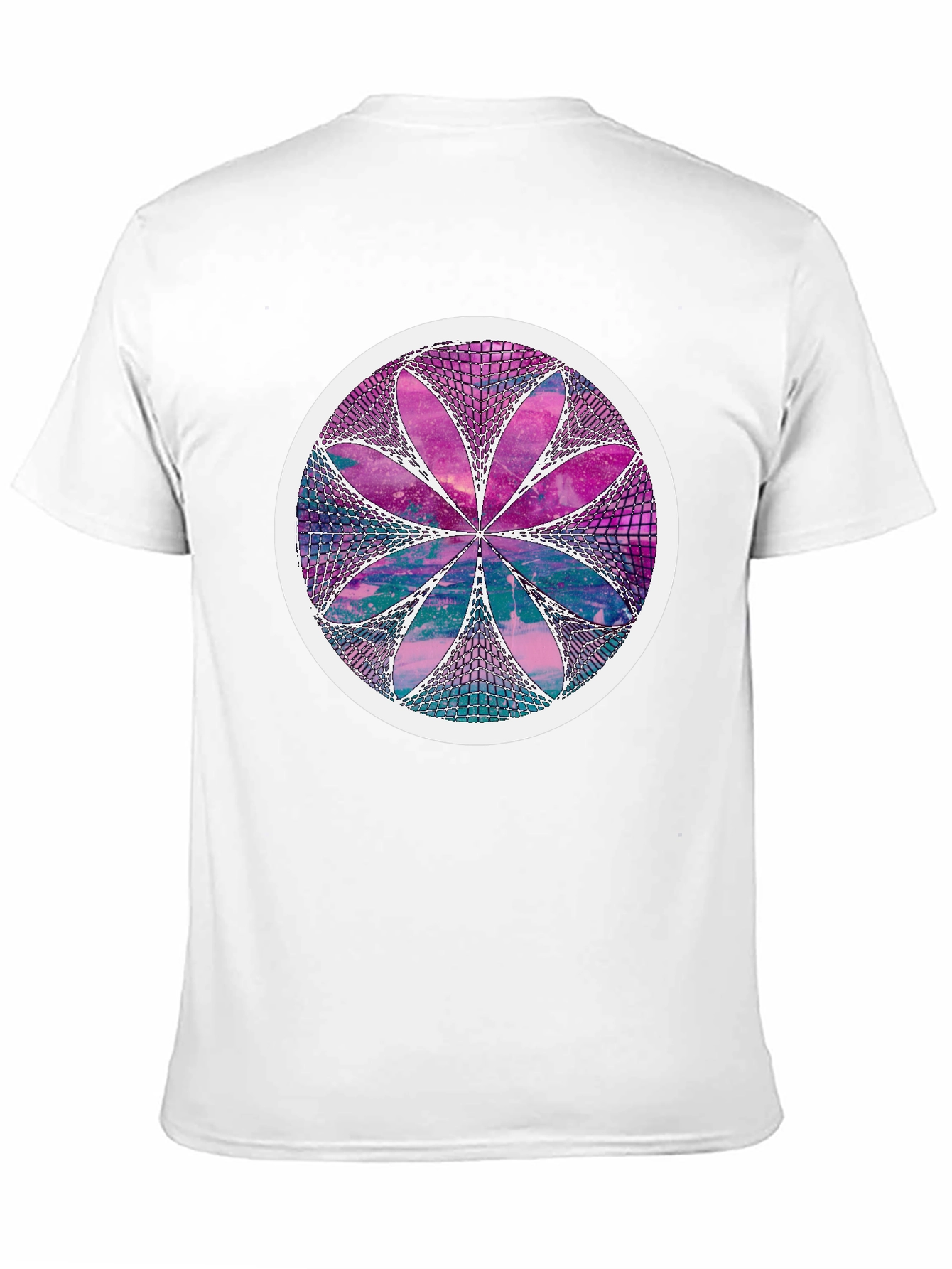 Black Abstract Flower Graphic Print T-Shirt view 11