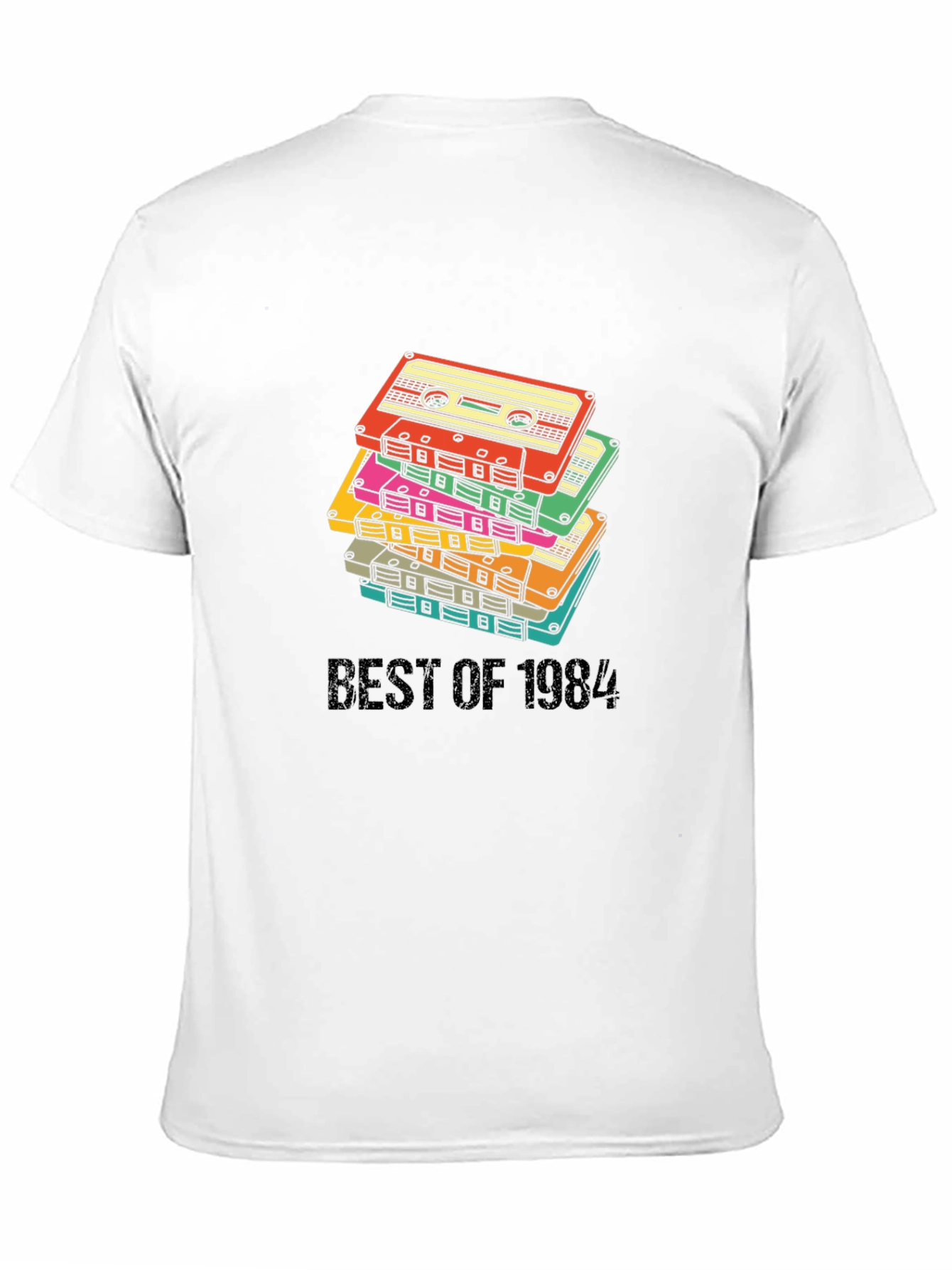 Black Retro Cassette Tape 1984 T-Shirt view 11