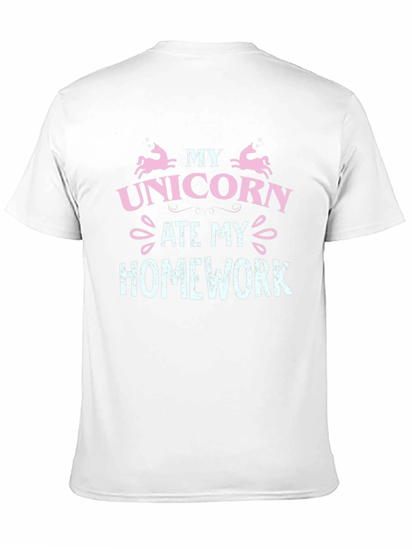 Black My Unicorn Ate My Homework T-Shirt view 11