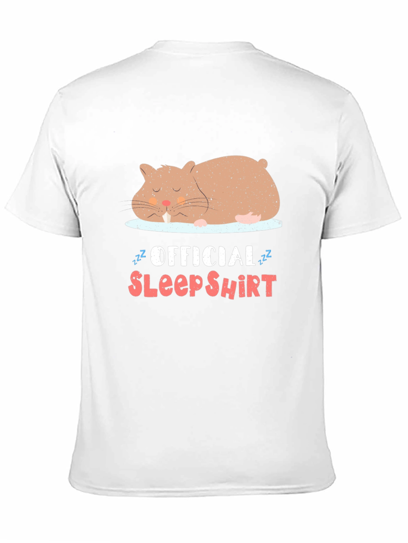 Black Funny Sleeping Hamster Official Sleep Shirt - Black Tee view 11