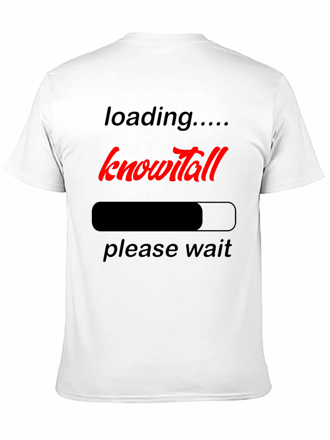 Black Know-it-all Loading Black Graphic T-Shirt view 11