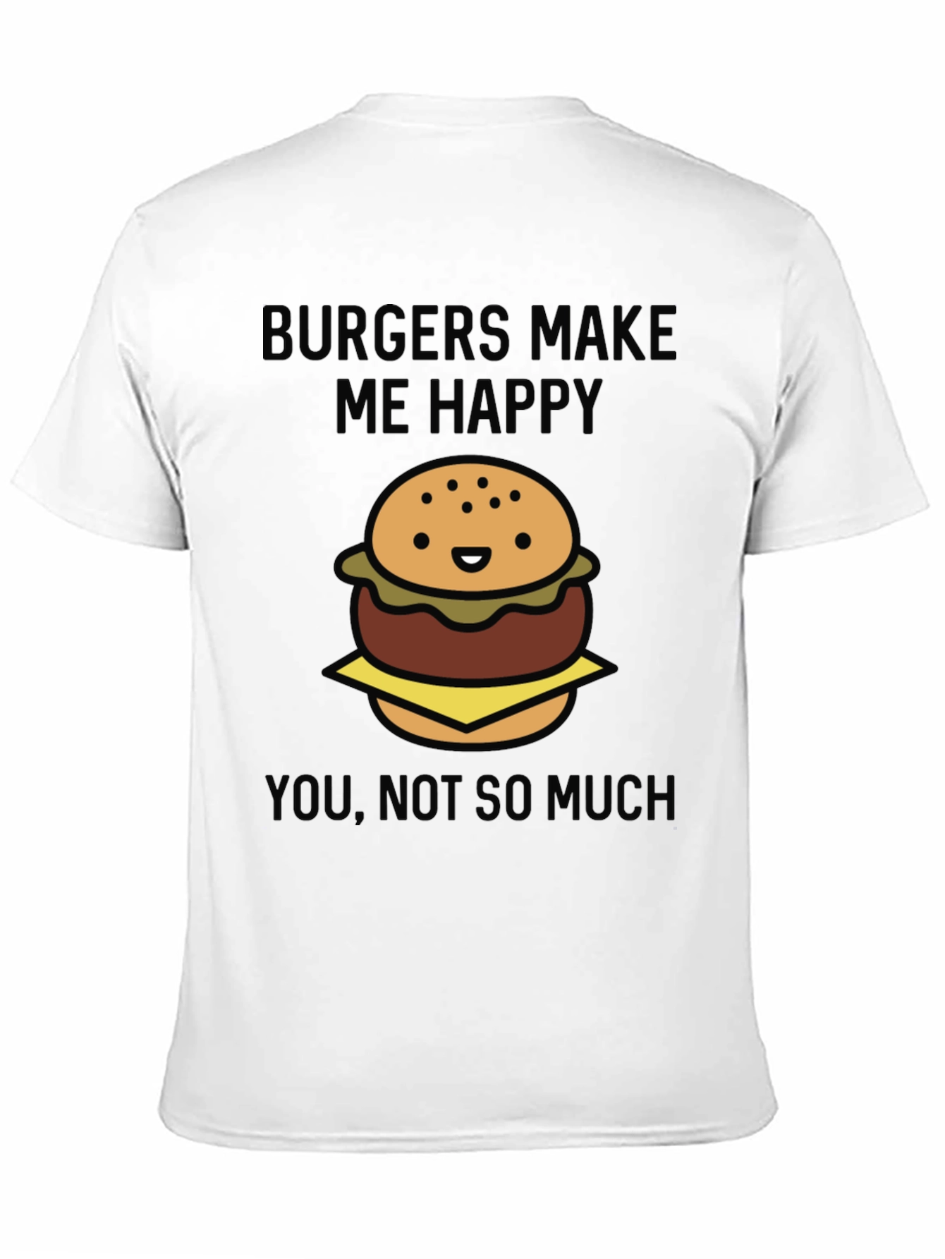 Black Burger Graphic Tee - Funny Men's T-Shirt view 11
