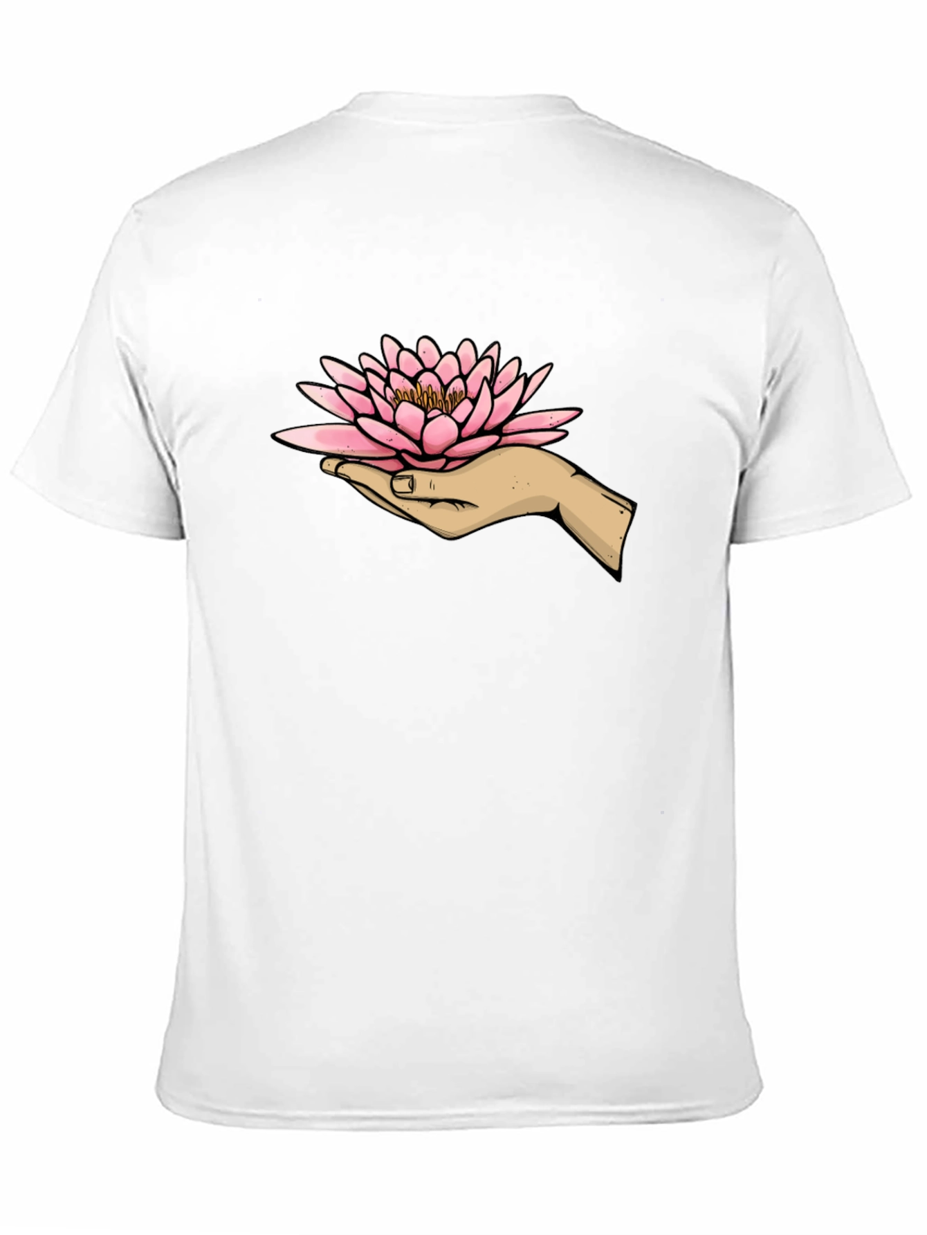 Black Lotus Hand Graphic T-Shirt - Black view 11
