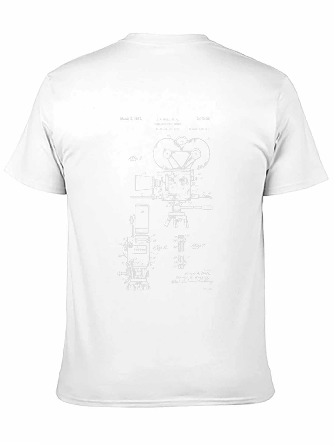 Vintage Camera Blueprint Graphic Tee - 11