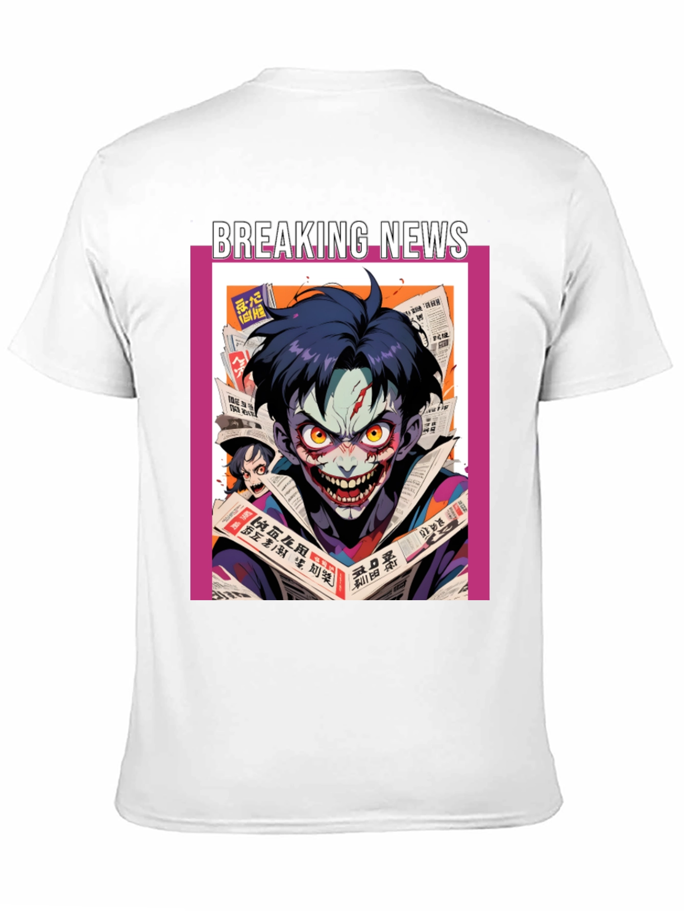 Black Breaking News Joker Graphic Tee - Black Cotton view 11