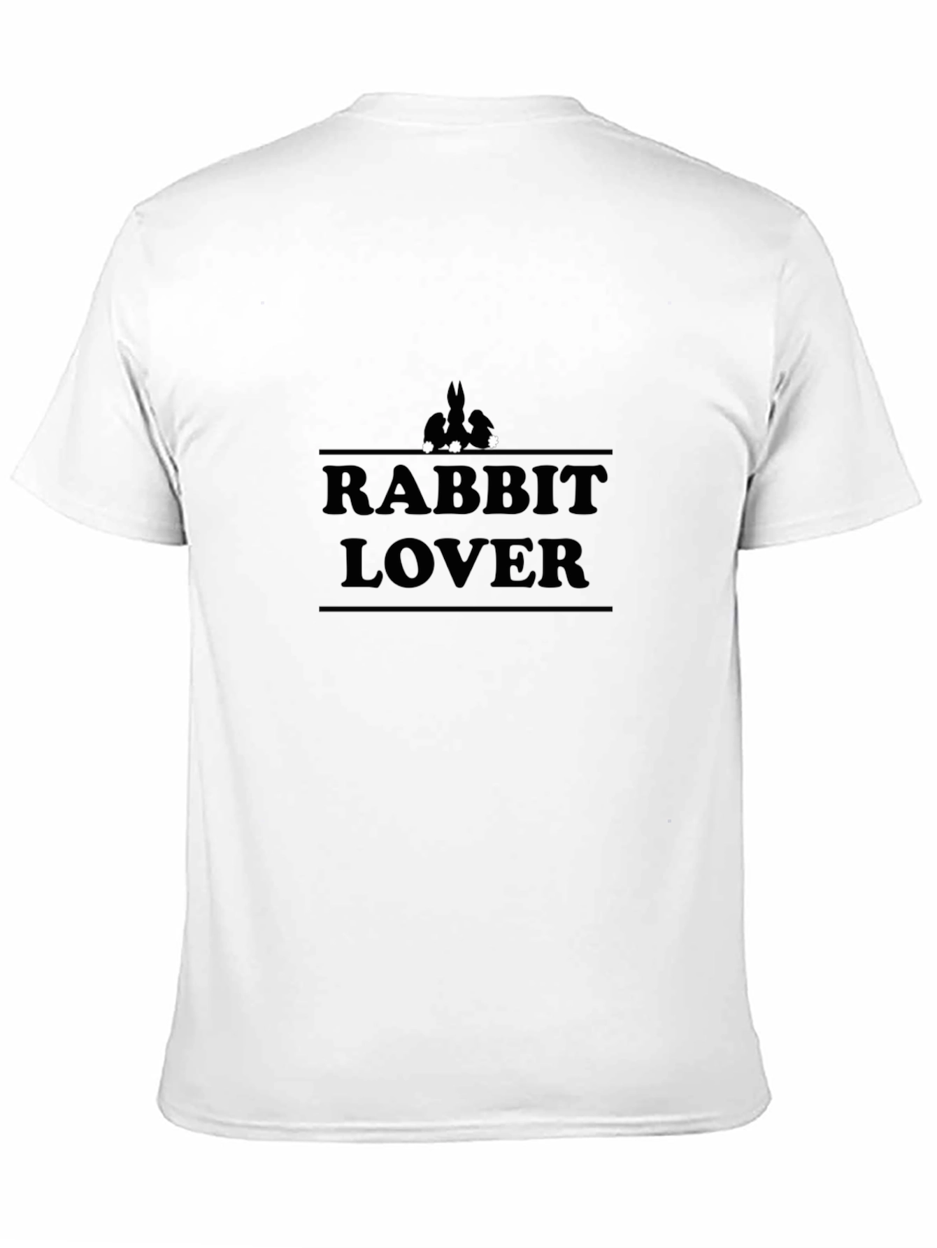 Black Rabbit Lover Graphic Tee - Black Cotton T-Shirt view 11