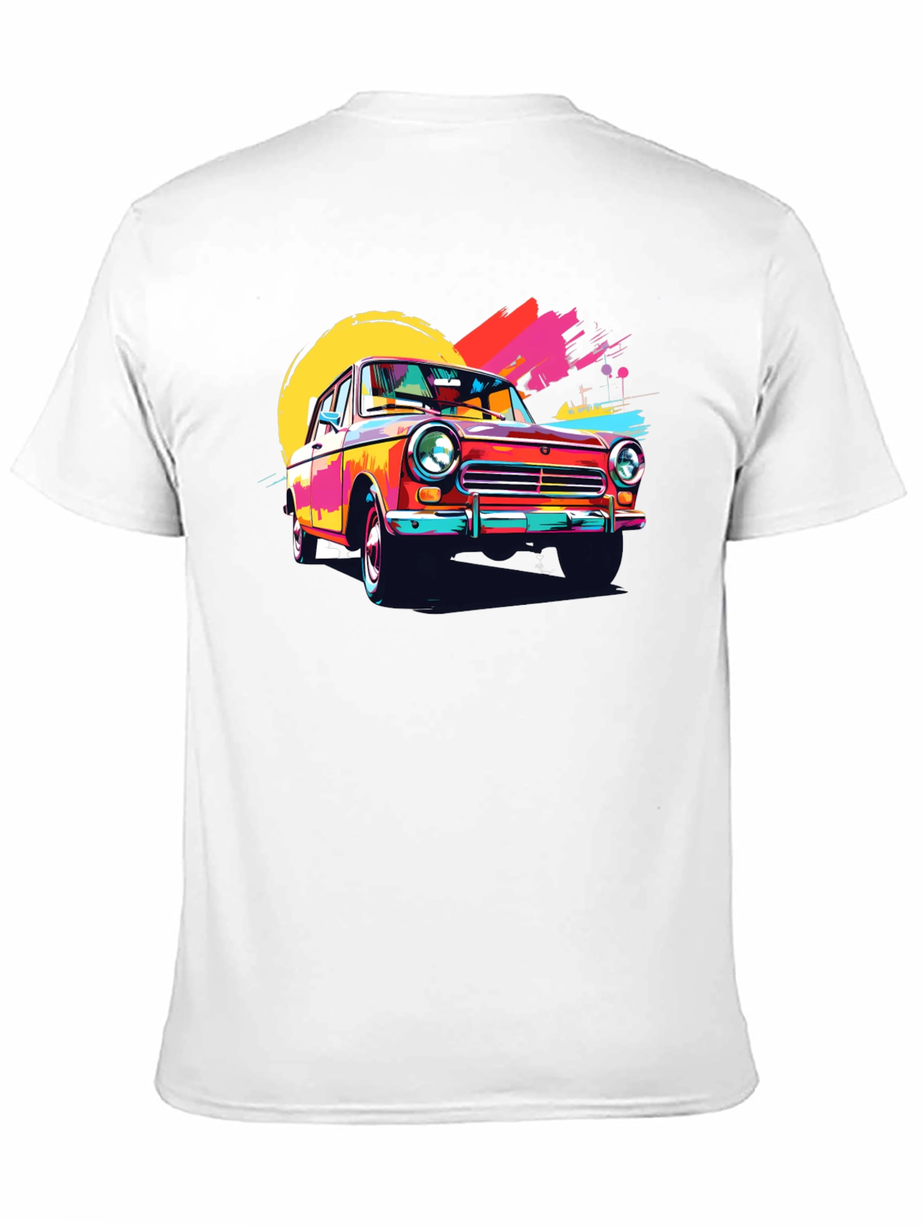 Retro Car Graphic Tee - Vintage Style Black T-Shirt - 11