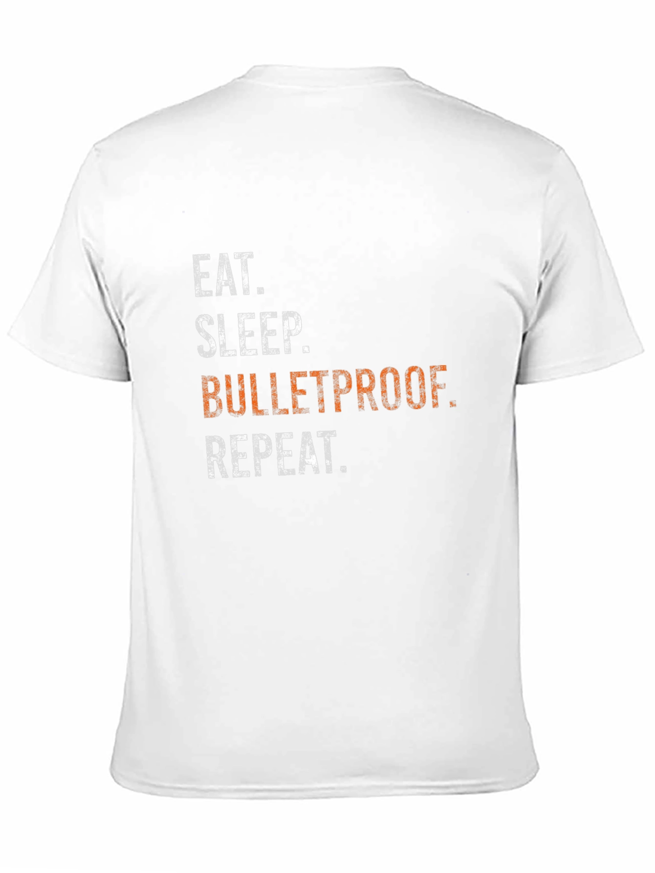Black Eat Sleep Bulletproof Repeat Graphic Tee - Black view 11
