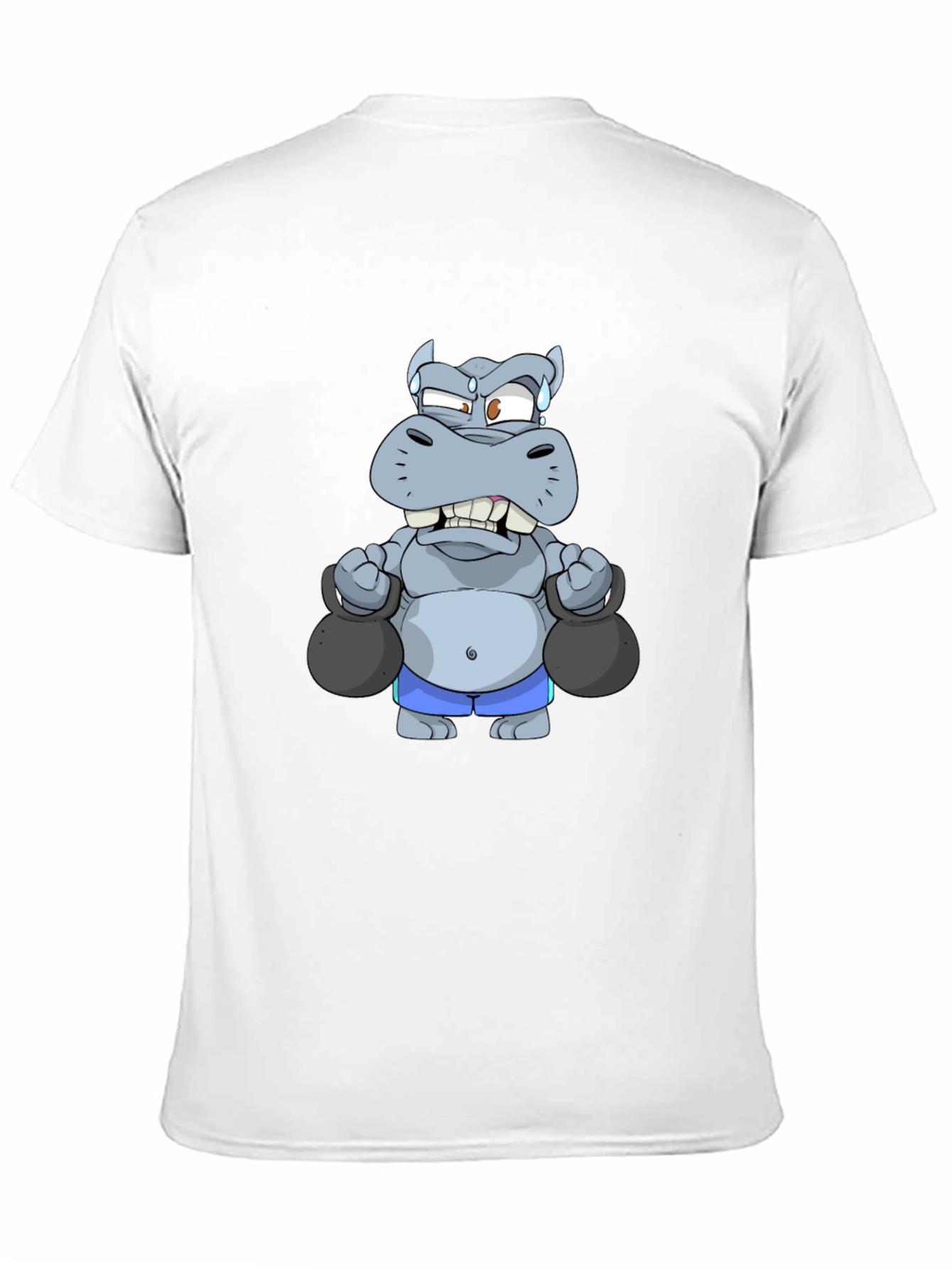 Black Weightlifting Hippo Graphic Tee - Black T-Shirt view 11