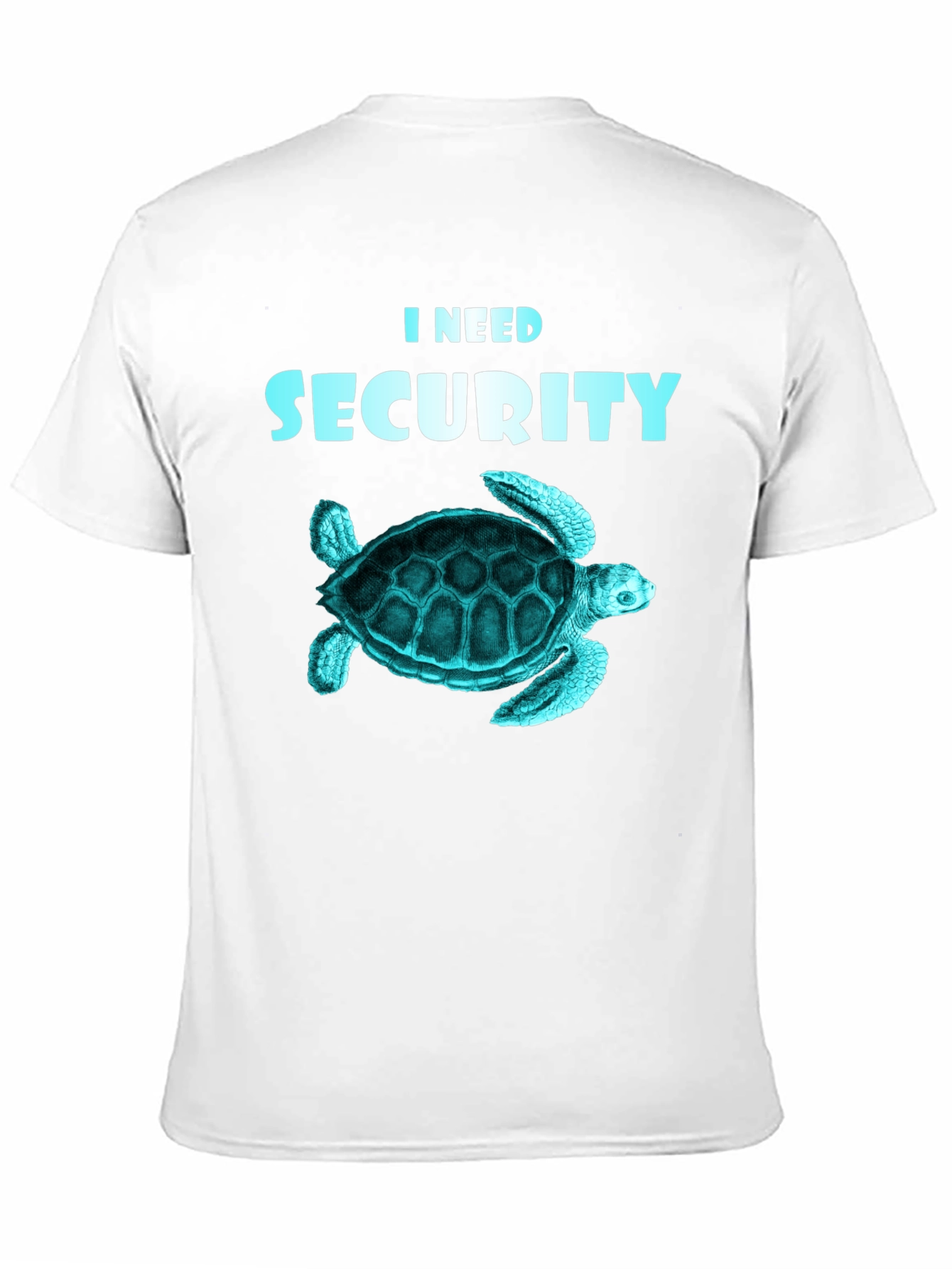Black I Need Security Turtle T-Shirt view 11