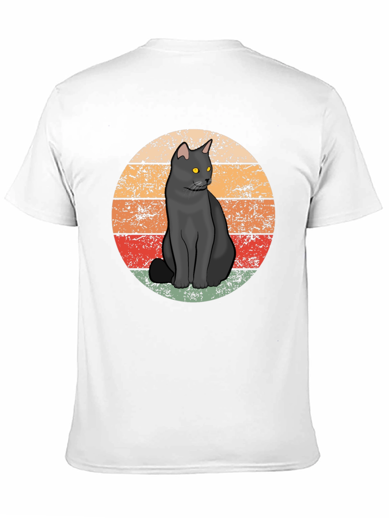 Black Retro Black Cat T-Shirt - Vintage Style Graphic Tee view 11