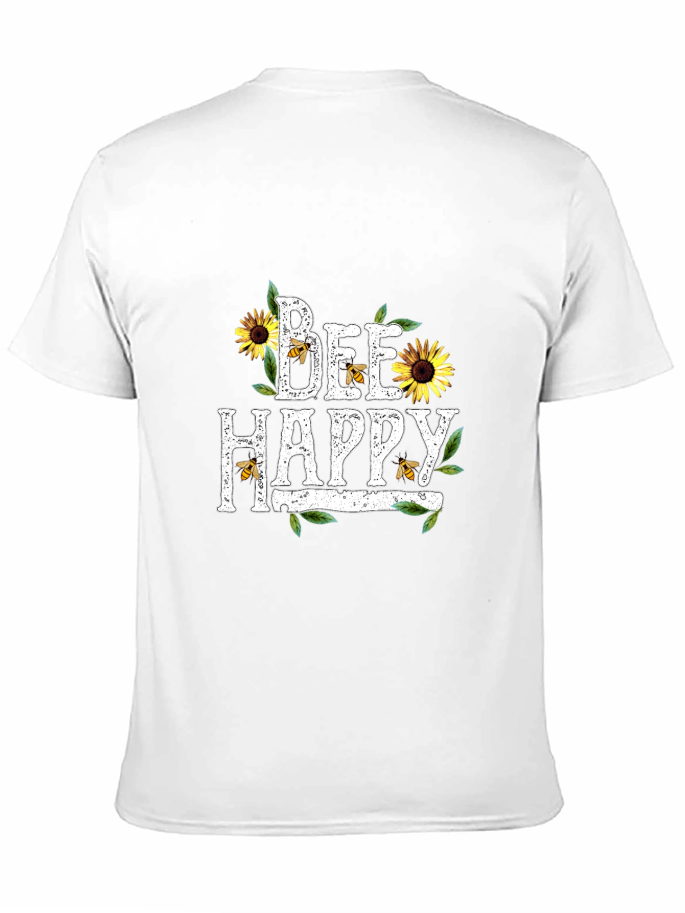 Black Bee Happy Sunflower Graphic T-Shirt view 11