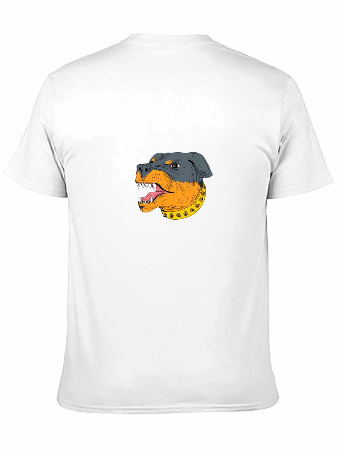 Black Rottweiler Graphic Print Black T-Shirt view 11