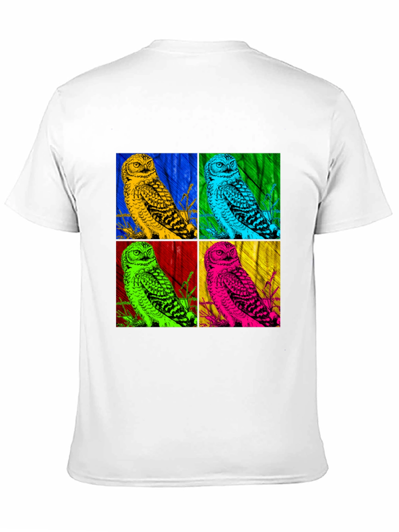 Black Pop Art Owl Graphic Tee - Bold Colorful Design view 11