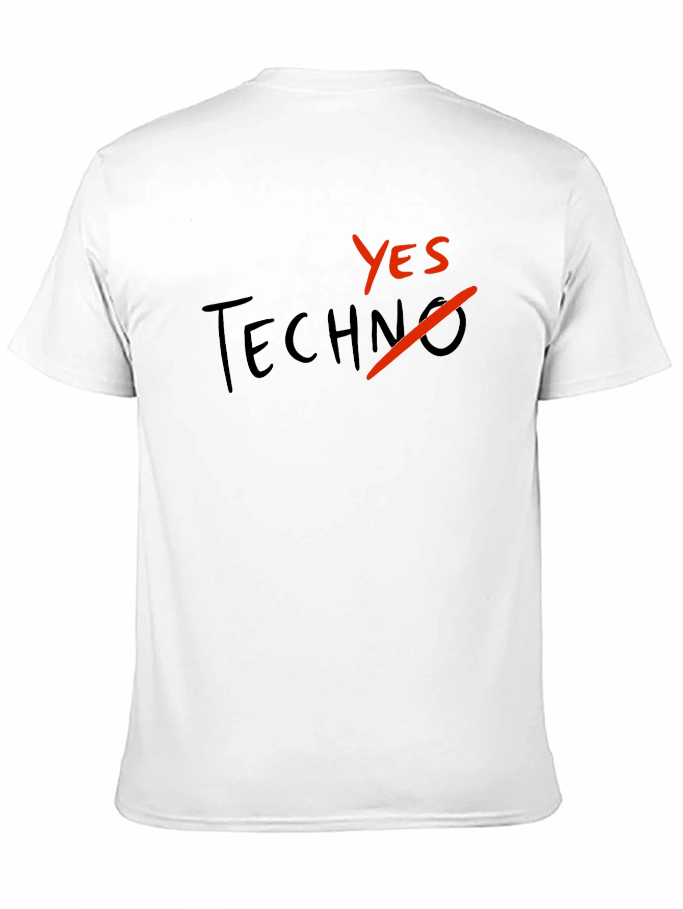 Black Yes To Techno T-Shirt - Bold Graphic Tee view 11