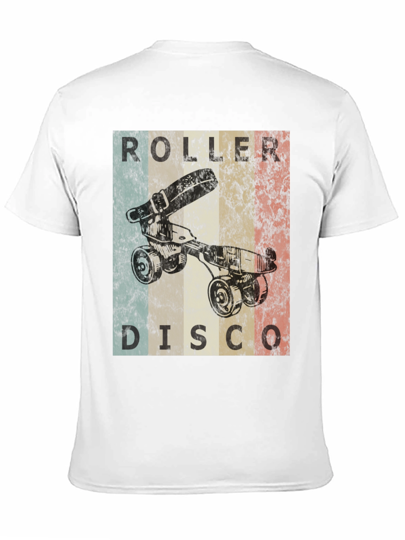 Black Retro Roller Disco T-Shirt - Vintage Skate Style view 11