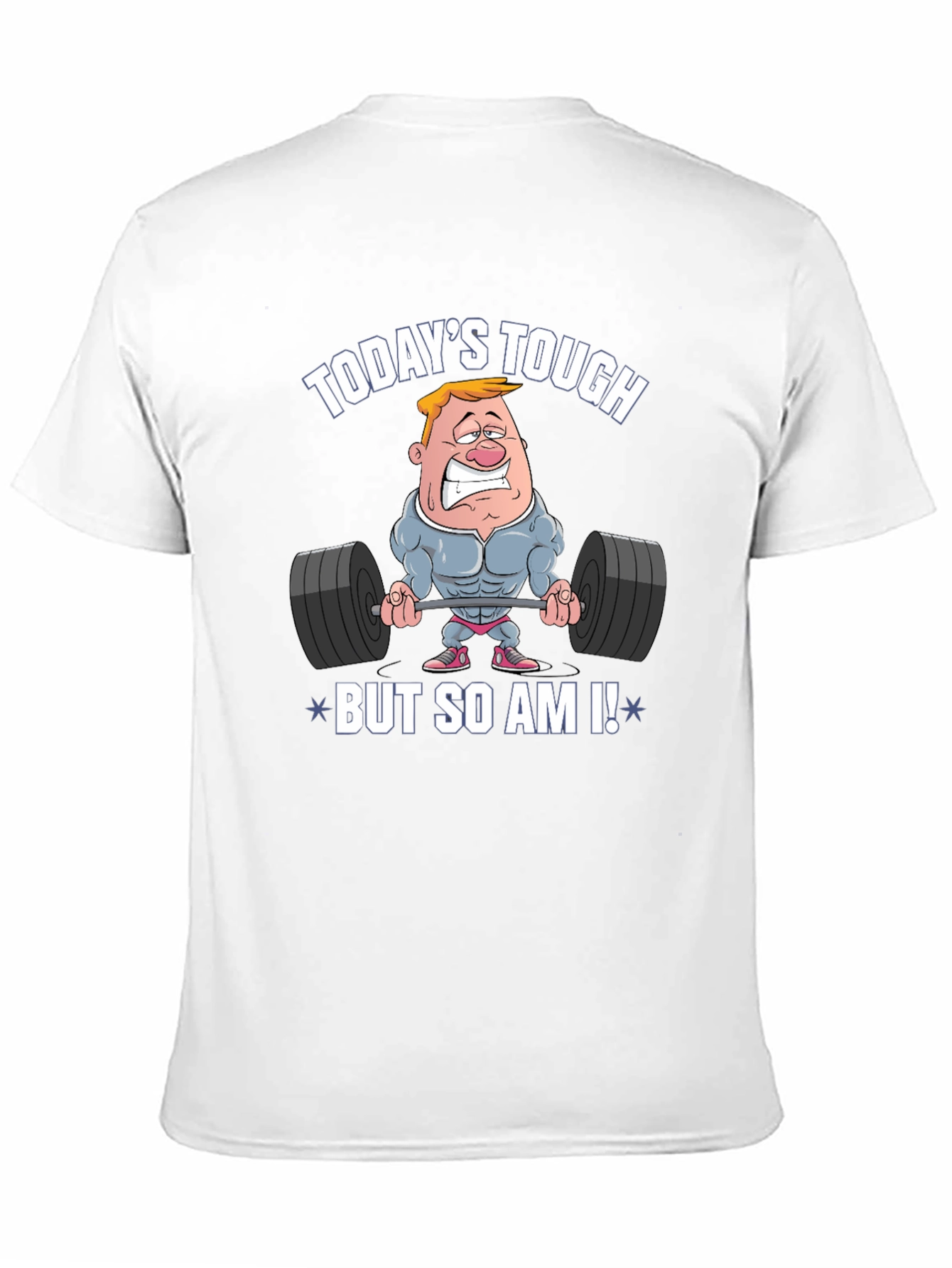 Black Today's Tough But So Am I! Funny Workout T-Shirt view 11