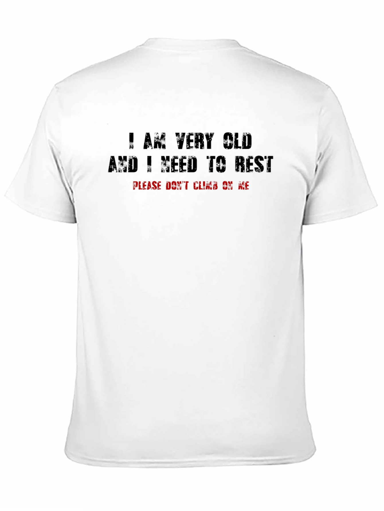 Black Humorous "I am Very Old" Graphic Tee view 11