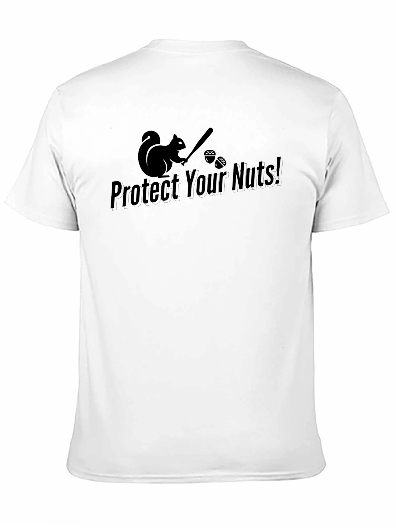 Black Protect Your Nuts! Squirrel Graphic Tee view 11