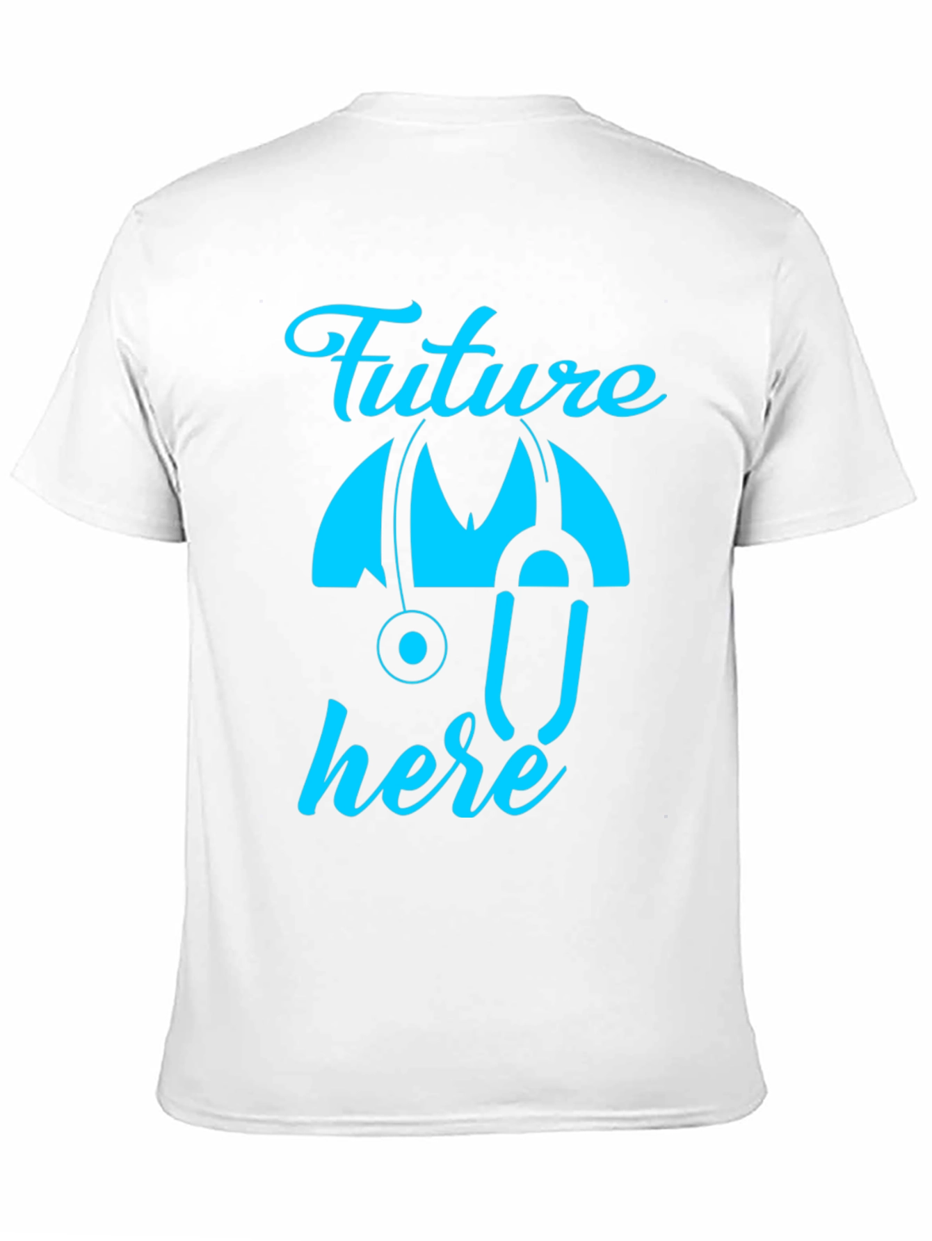 Black Future Doctor Here T-Shirt - Black view 11