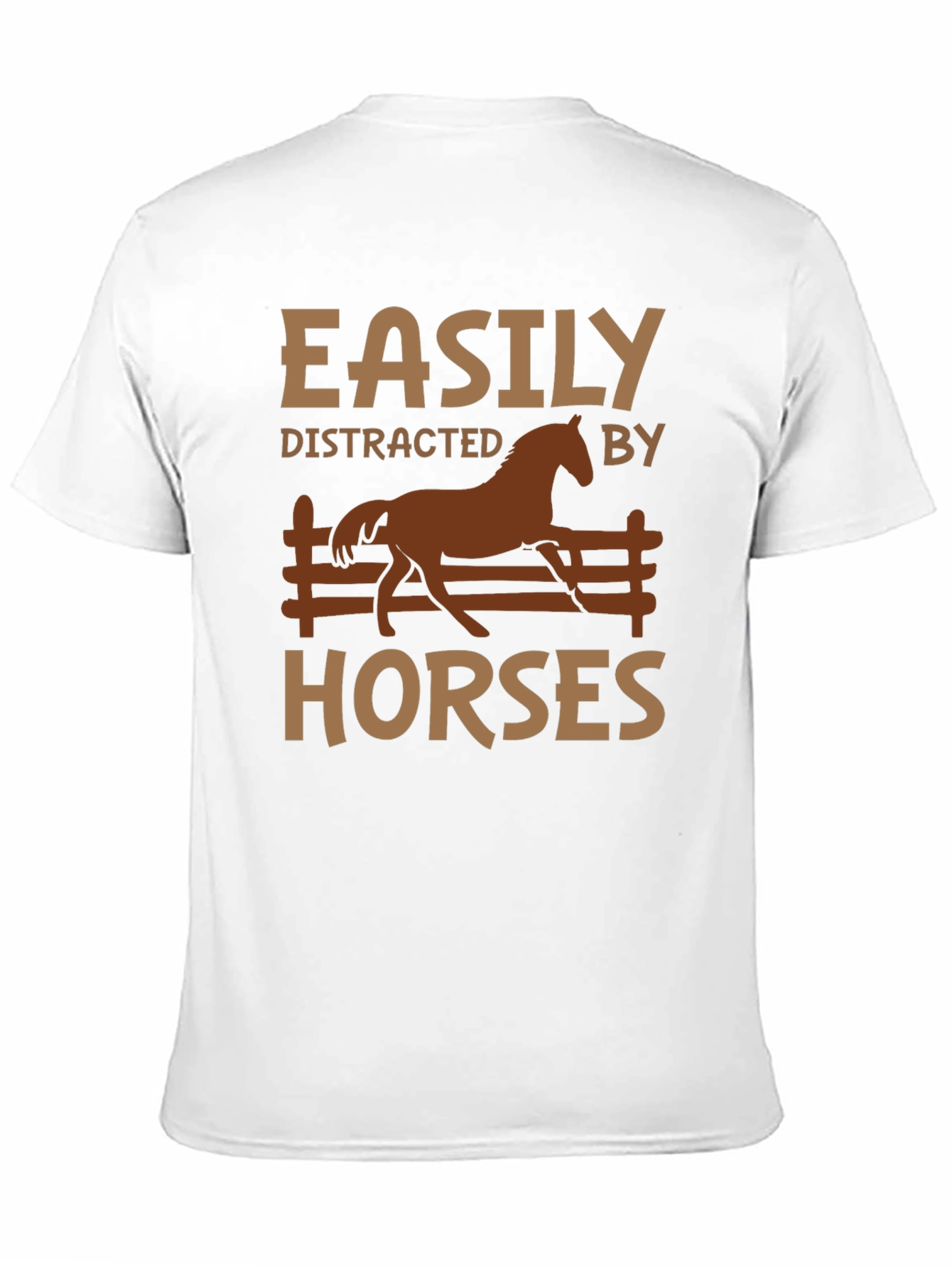 Black Easily Distracted By Horses Graphic T-Shirt view 11