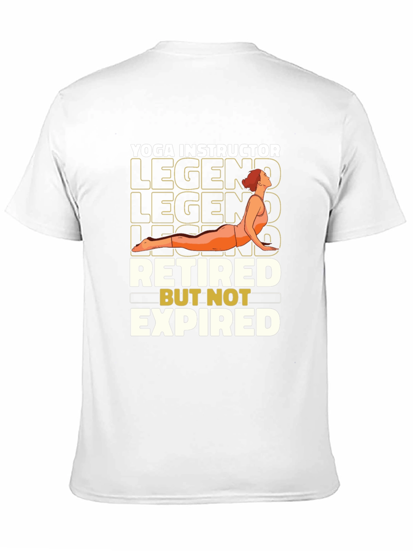 Black Retired Yoga Instructor Legend T-Shirt view 11