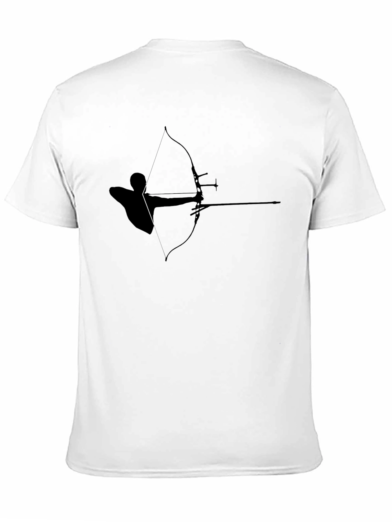 Black Archery Silhouette Graphic Tee - Black Cotton T-Shirt view 11