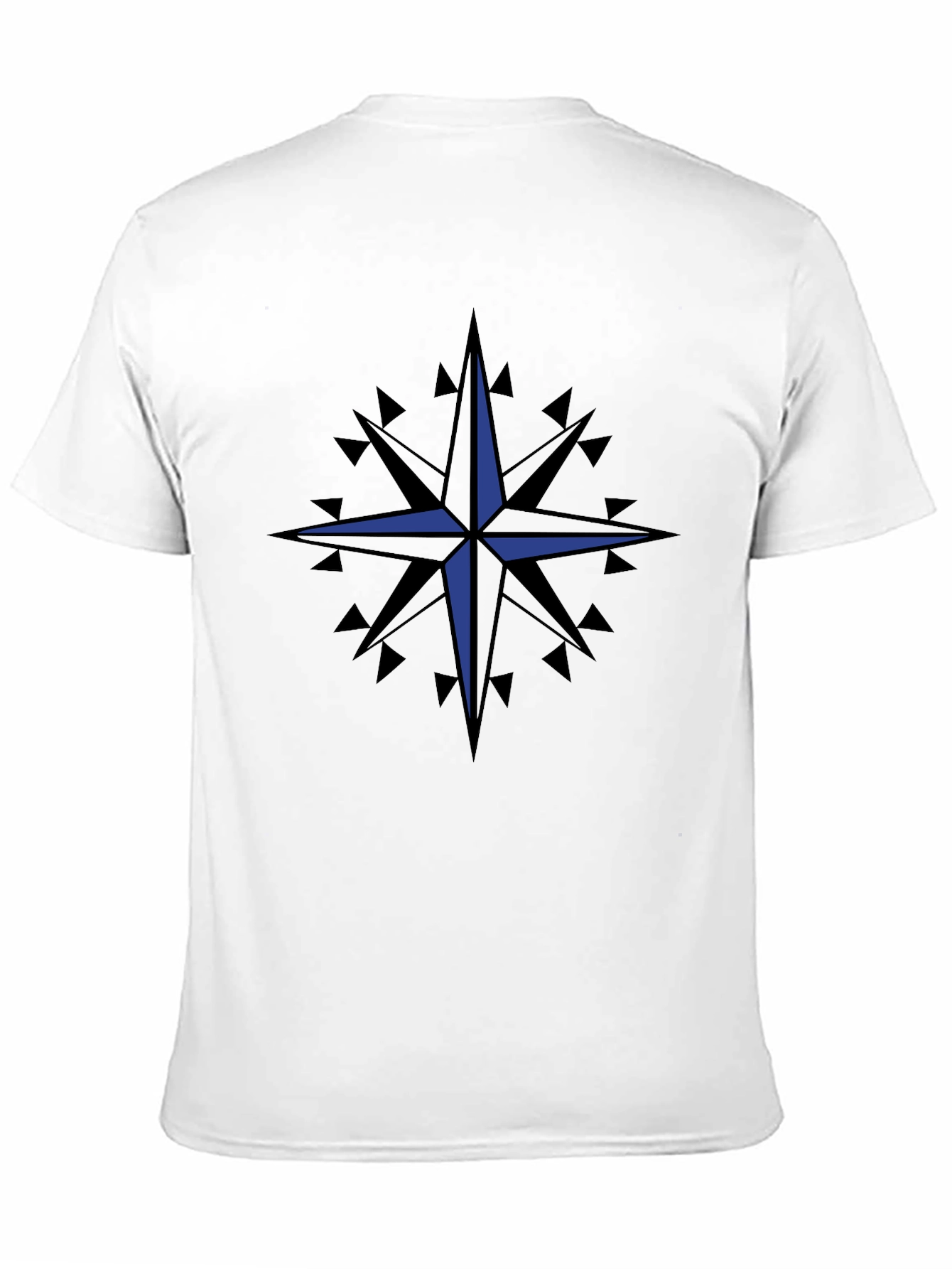 Black Compass Rose Graphic T-Shirt - Classic Nautical Style view 11