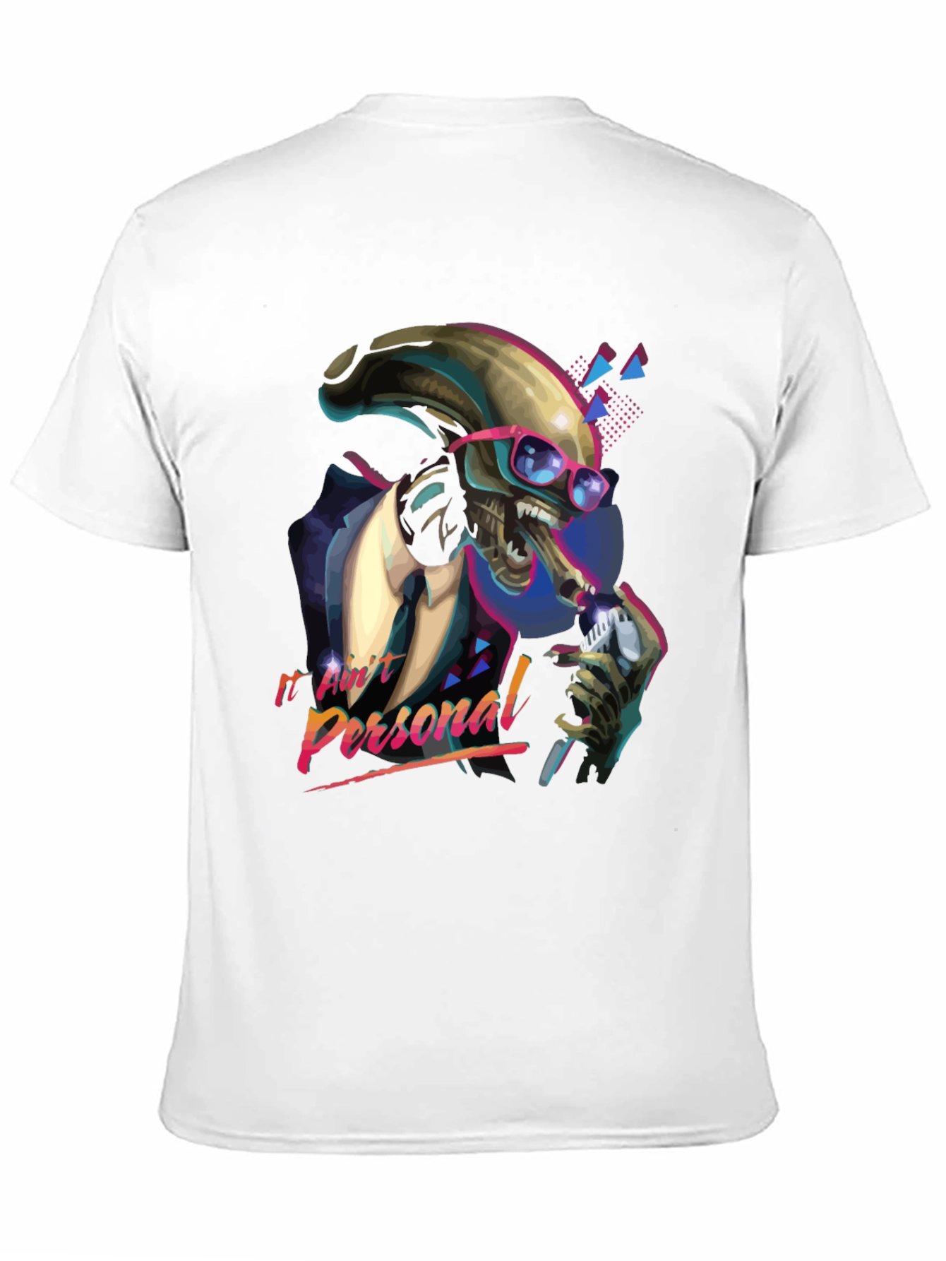 Black Retro Alien Suit T-Shirt - "It Ain't Personal" view 11