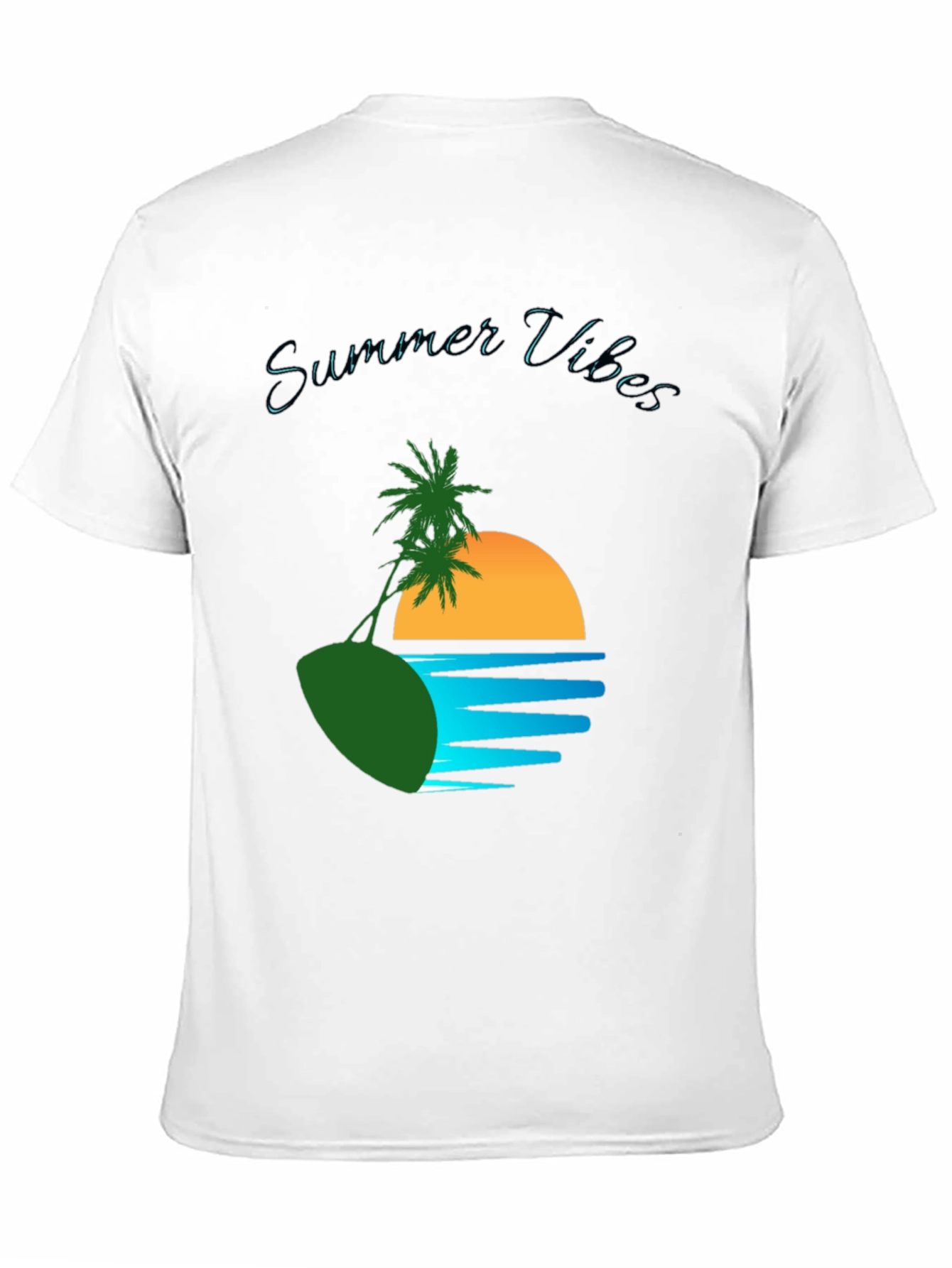 Black Summer Vibes Graphic T-Shirt view 11