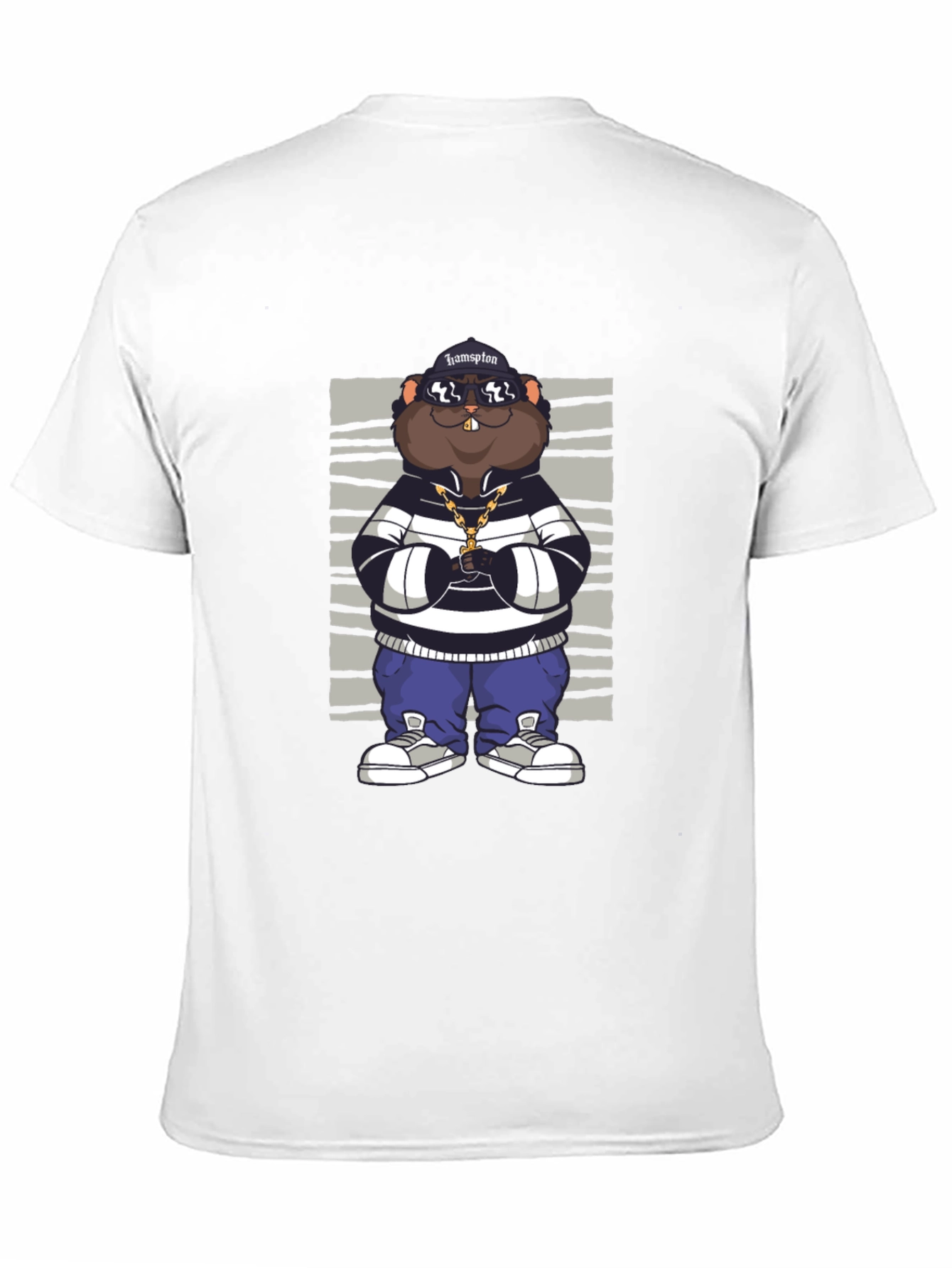 Black Funny Cartoon Animal Graphic Tee view 11