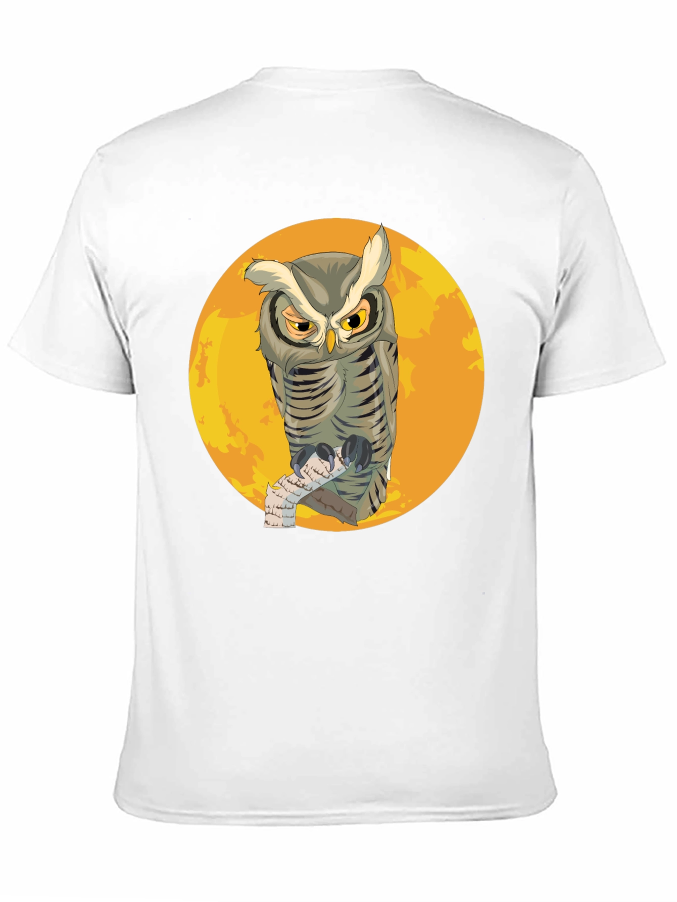 Black Owl & Moon Graphic Print Black T-Shirt view 11