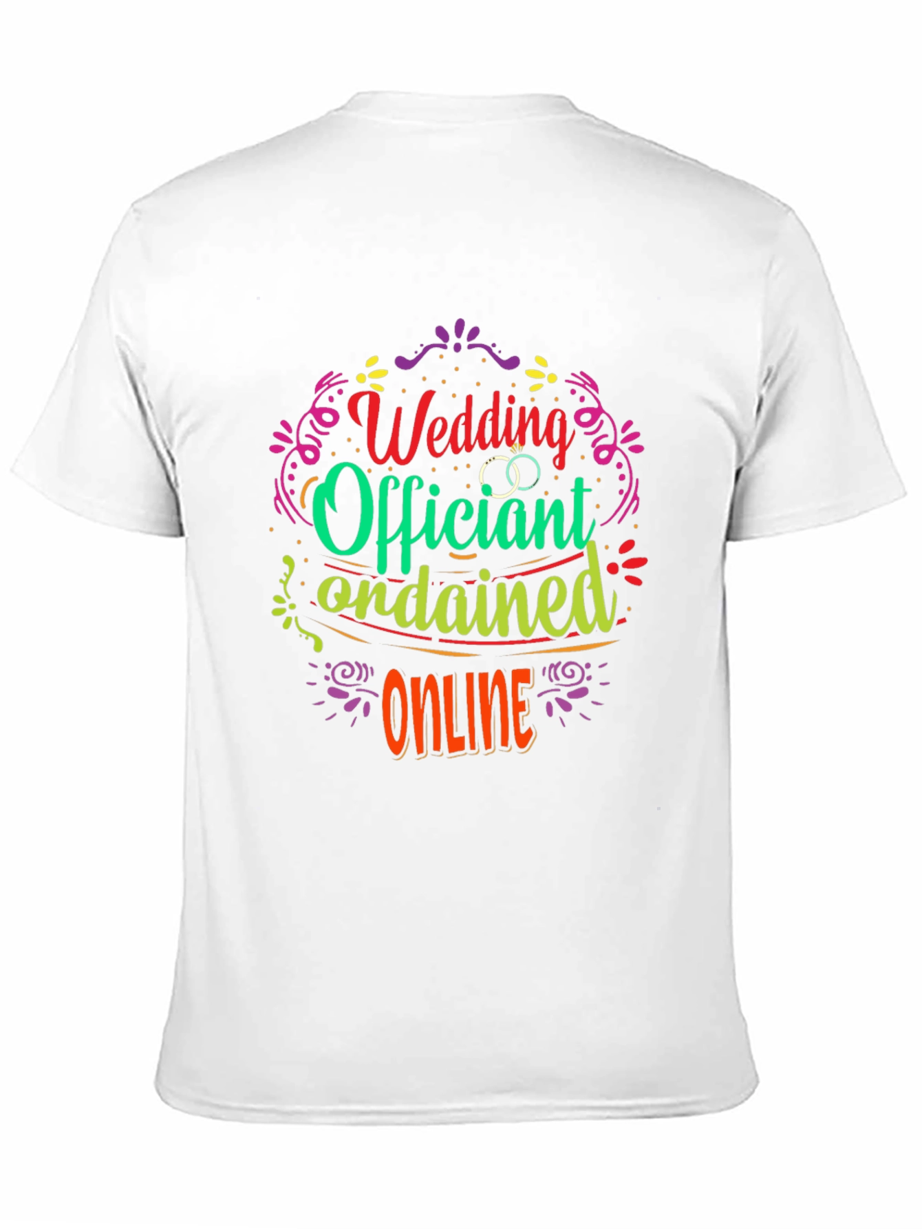Black Wedding Officiant Ordained Online T-Shirt view 11