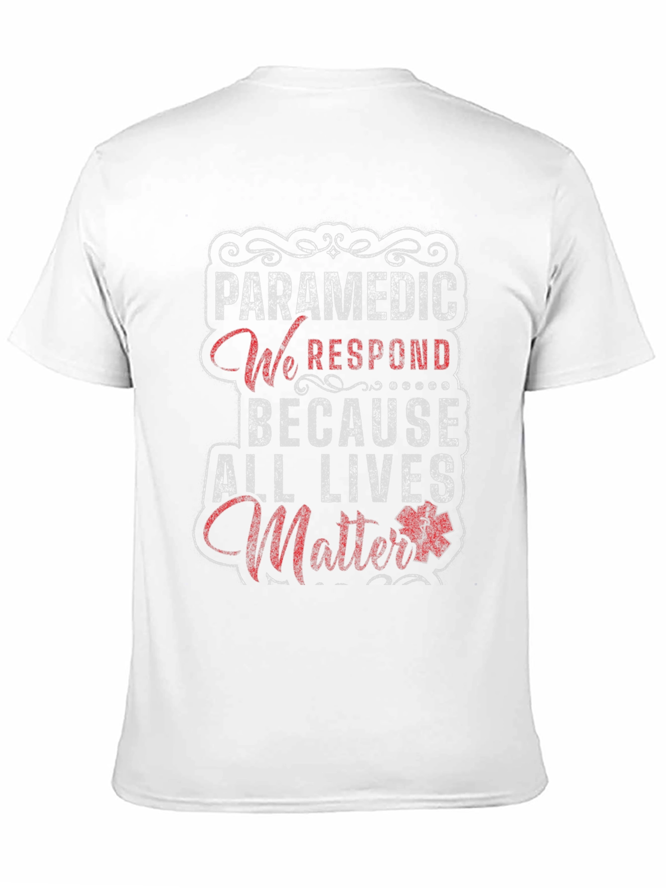 Black Paramedic All Lives Matter Graphic T-Shirt view 11