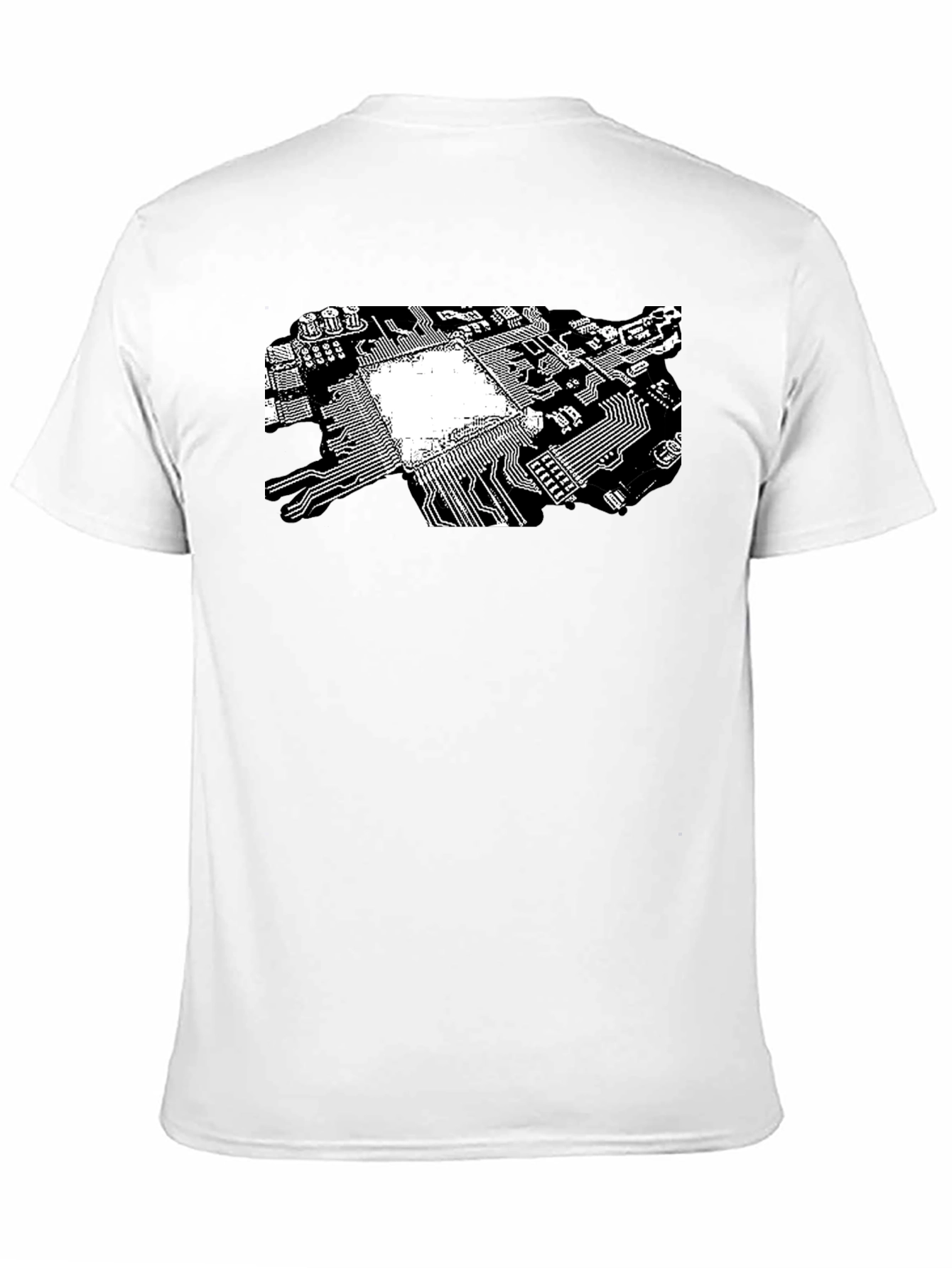 Black Tech Circuit Board Graphic Tee - Black view 11