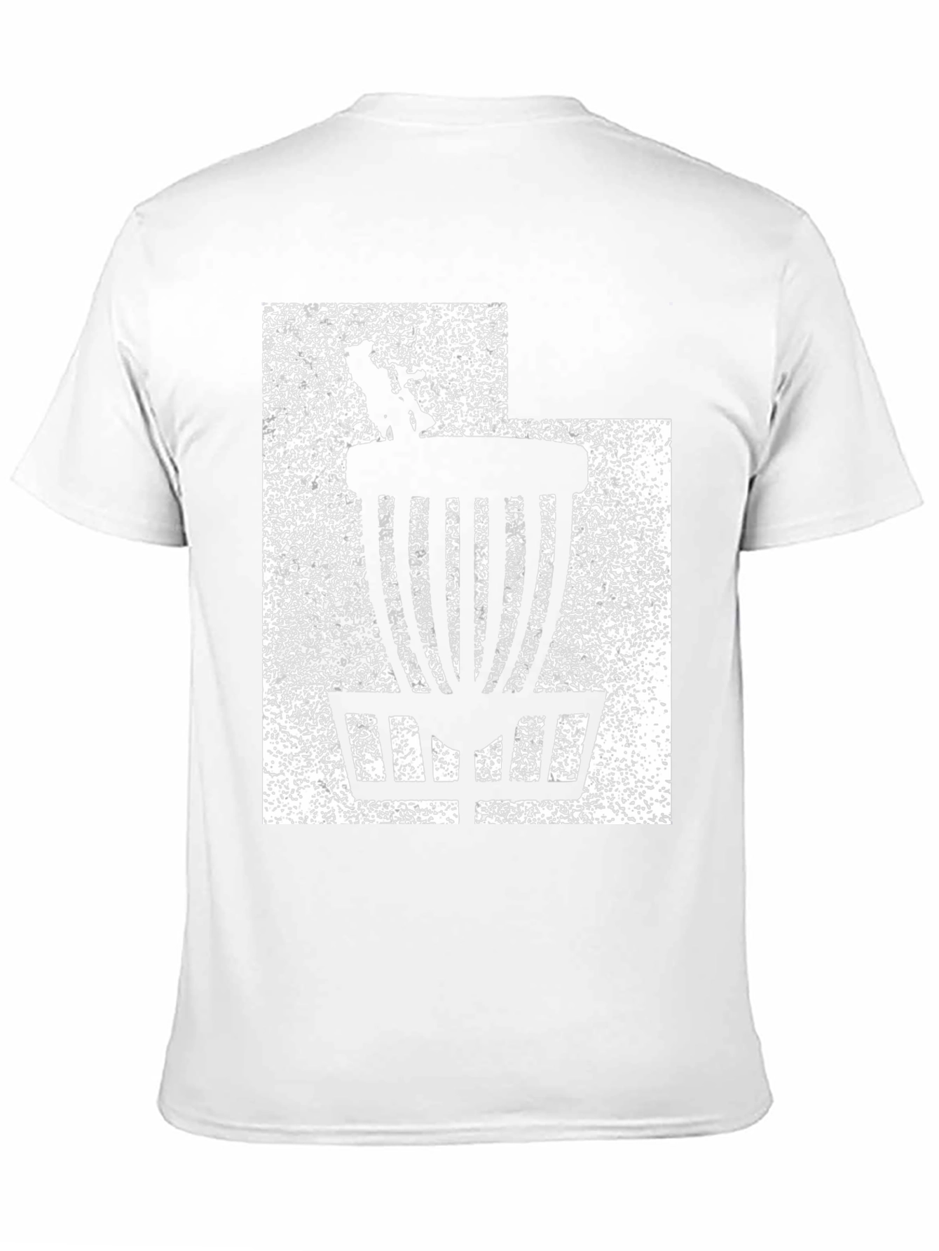Black Disc Golf Basket Graphic T-Shirt view 11