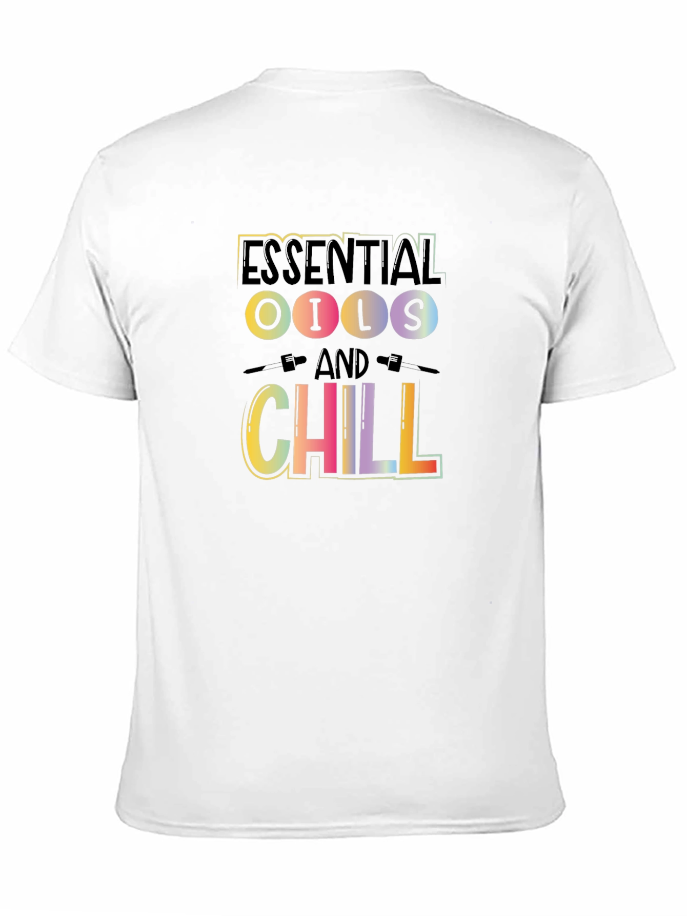 Black Essential Oils & Chill Black Graphic Tee view 11