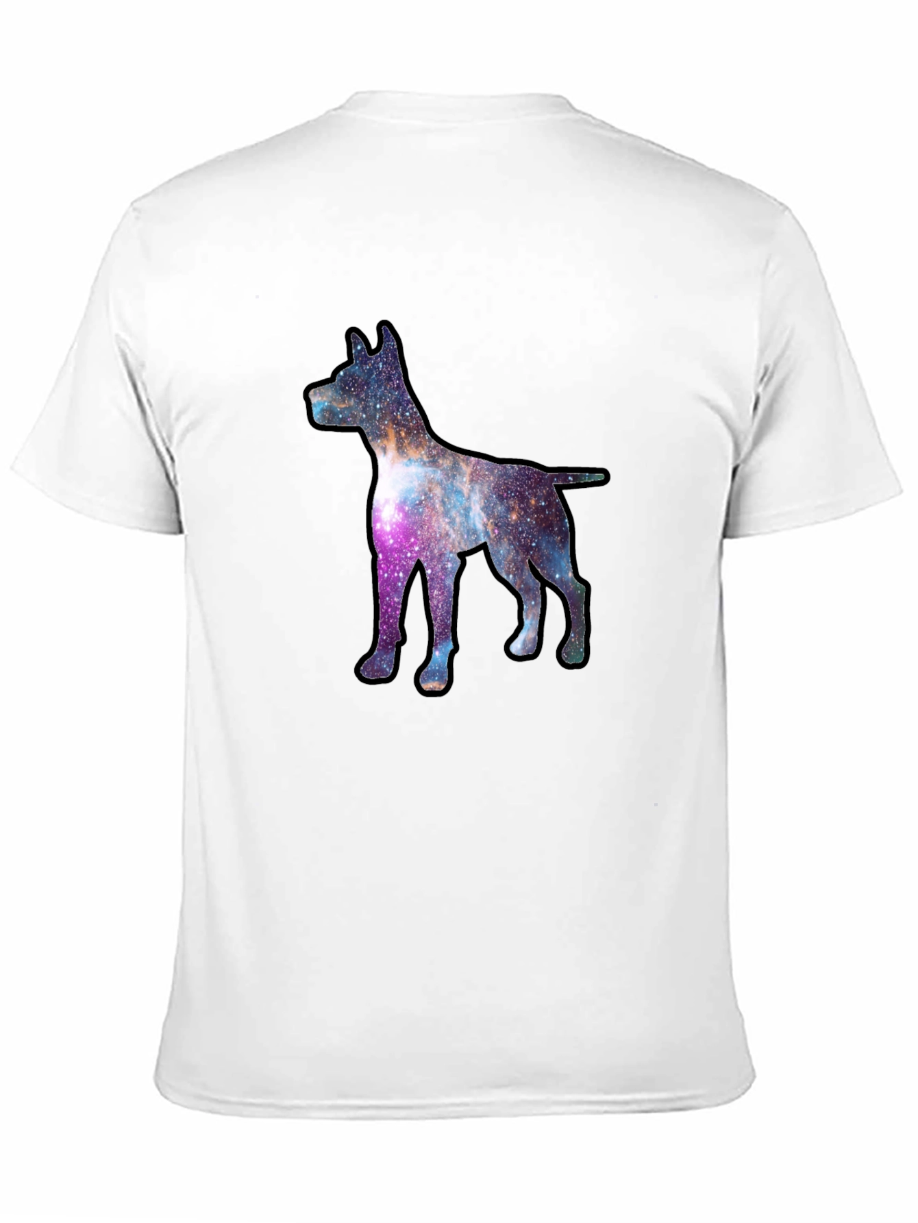 Black Galaxy Dog Graphic Tee - Black view 11