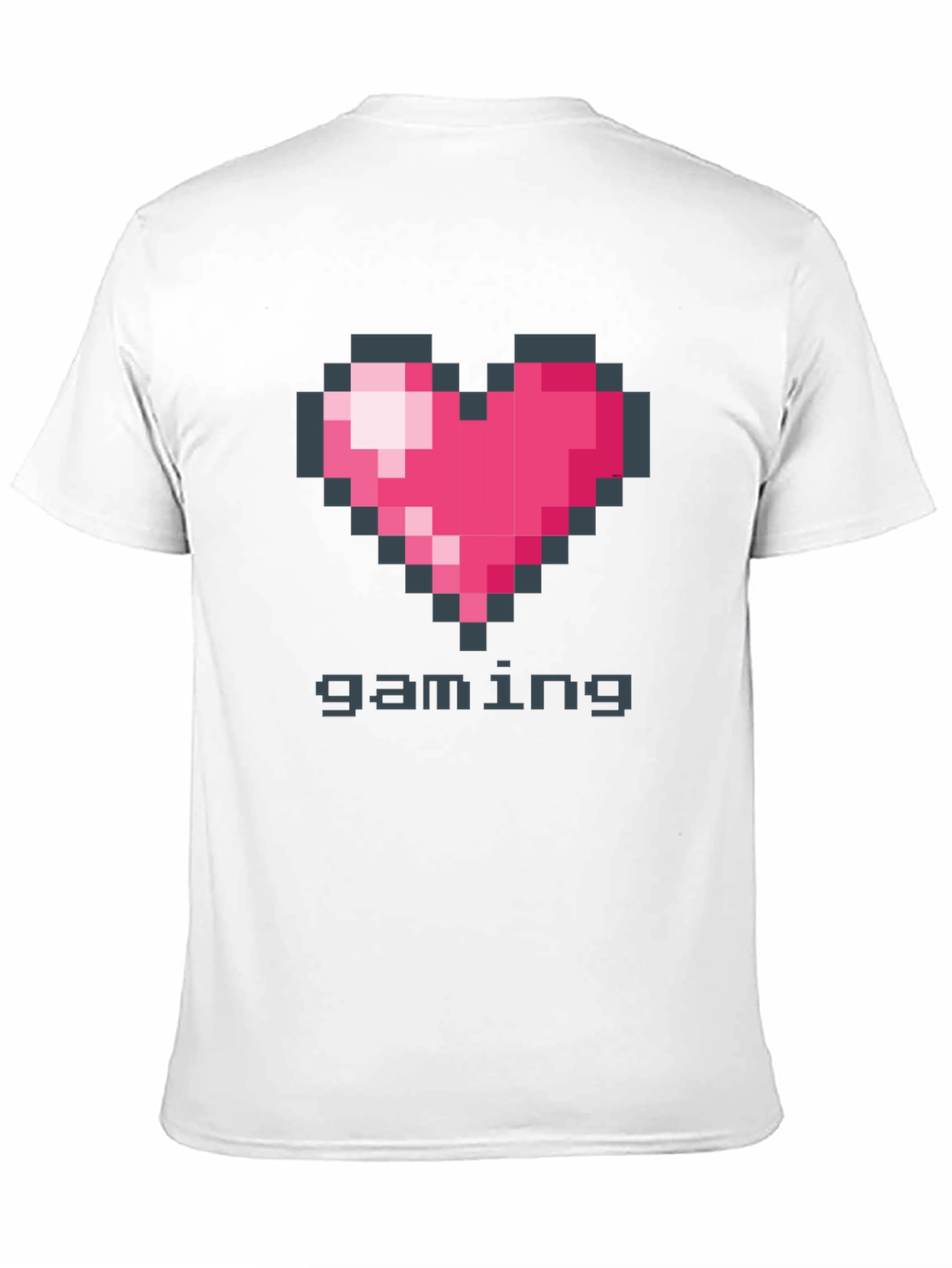 Black Pixel Heart Gaming T-Shirt view 11