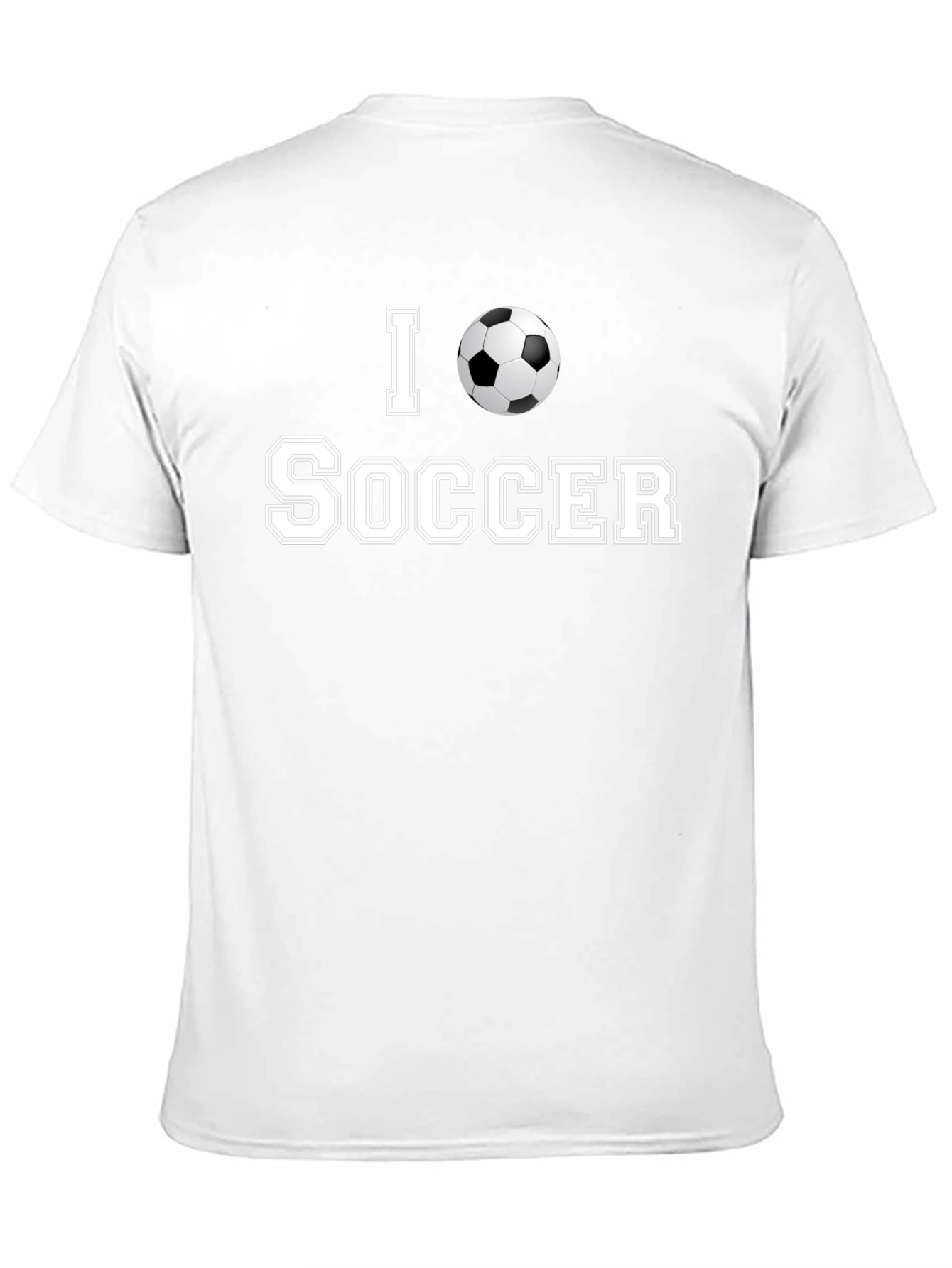 Black I Love Soccer T-Shirt - Stylish Design view 11