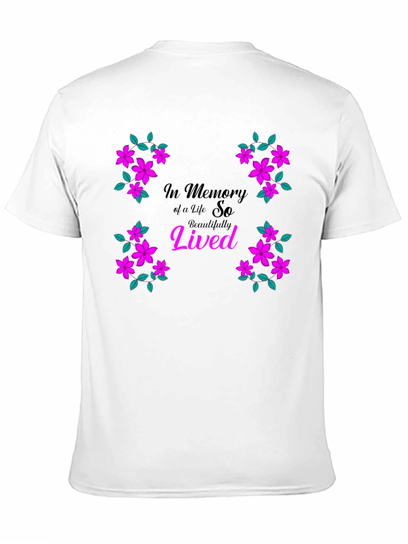 Black In Memory Of a Life So Beautifully Lived T-Shirt view 11